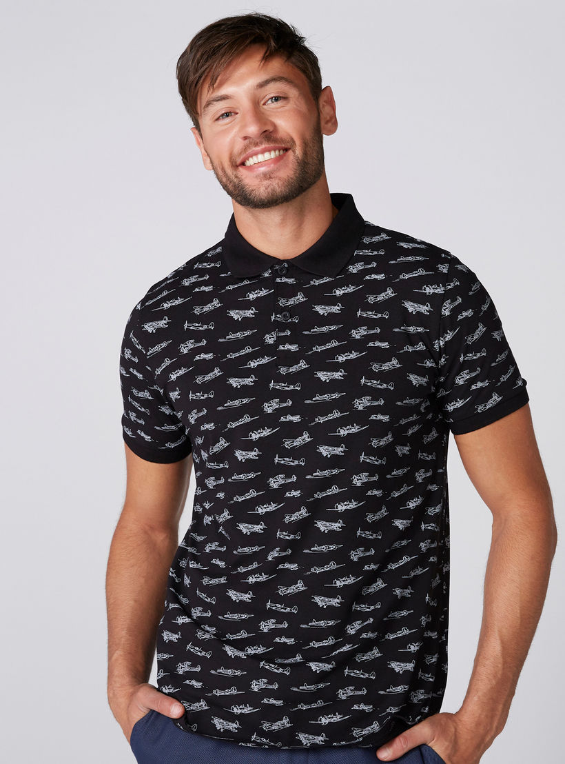 تيشيرت بياقة بولو وأكمام قصيرة وطبعات-men-clothing-tshirtsandpolos-polos-image-3