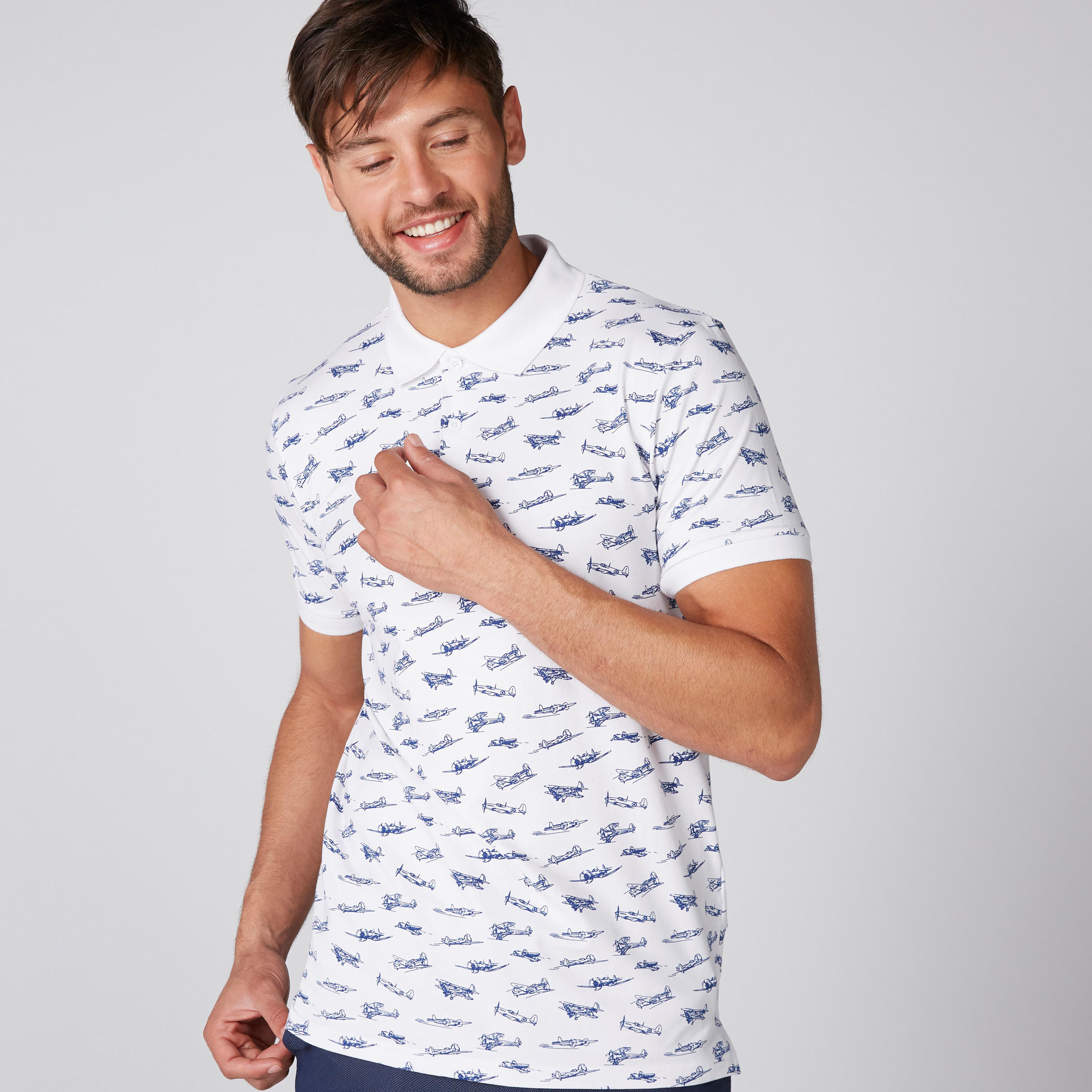 تيشيرت بياقة بولو وأكمام قصيرة وطبعات-men-clothing-tshirtsandpolos-polos-image-1
