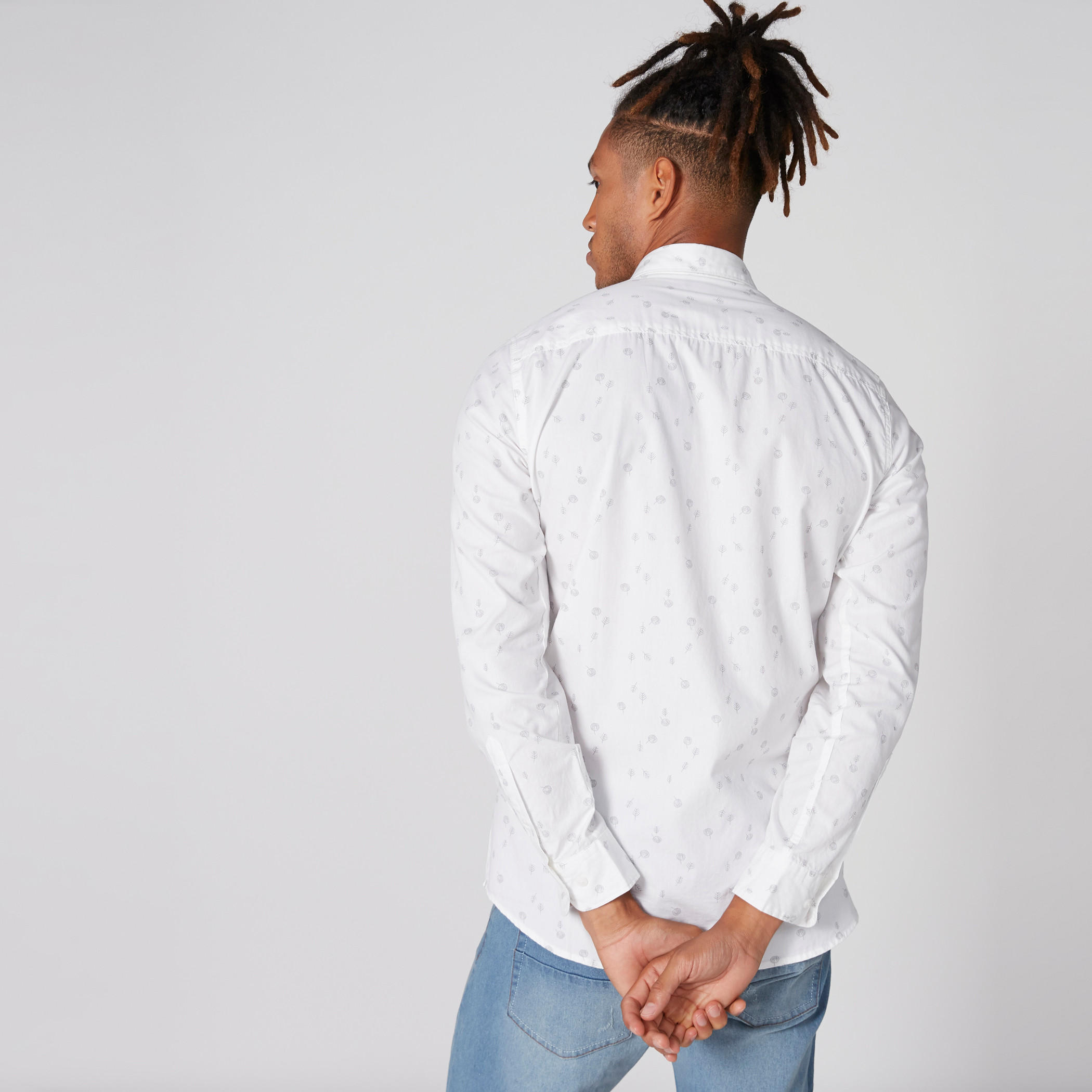 Printed Shirt with Long Sleeves and Complete Placket-men-clothing-shirts-image-2