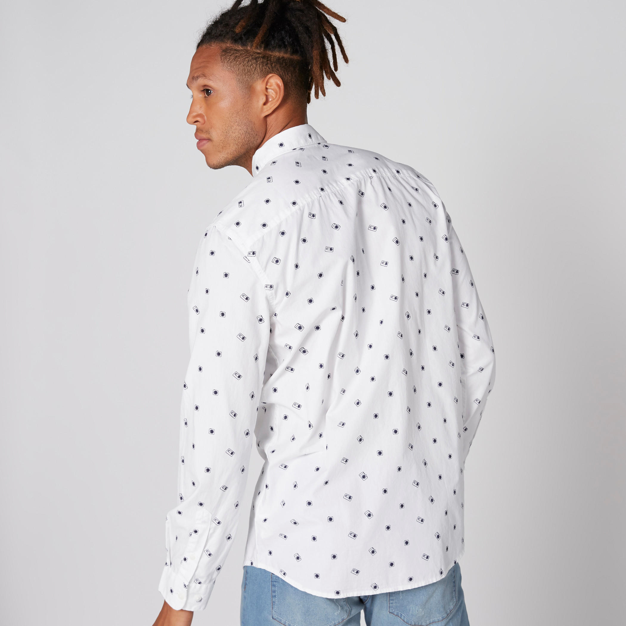 Printed Shirt with Long Sleeves and Complete Placket-men-clothing-shirts-image-2