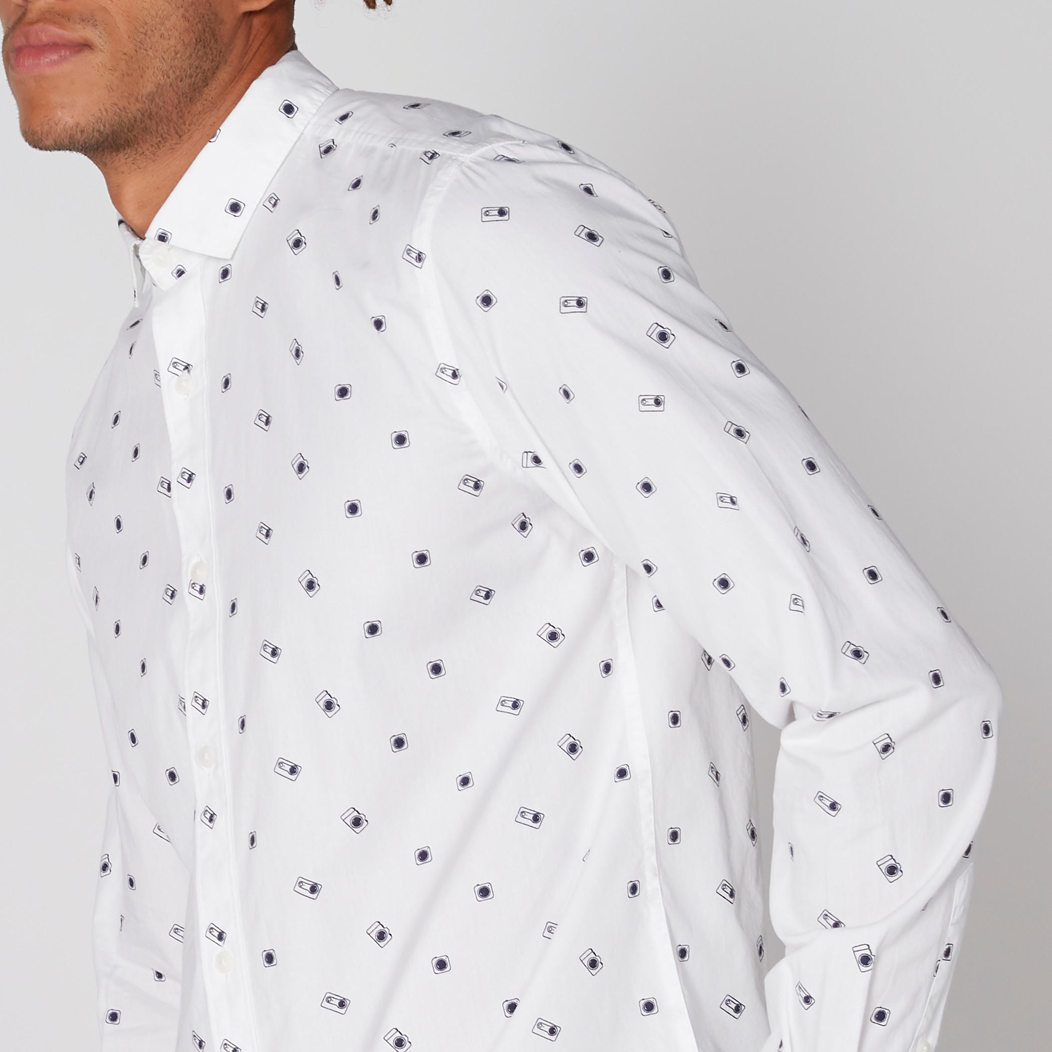Printed Shirt with Long Sleeves and Complete Placket-men-clothing-shirts-image-4