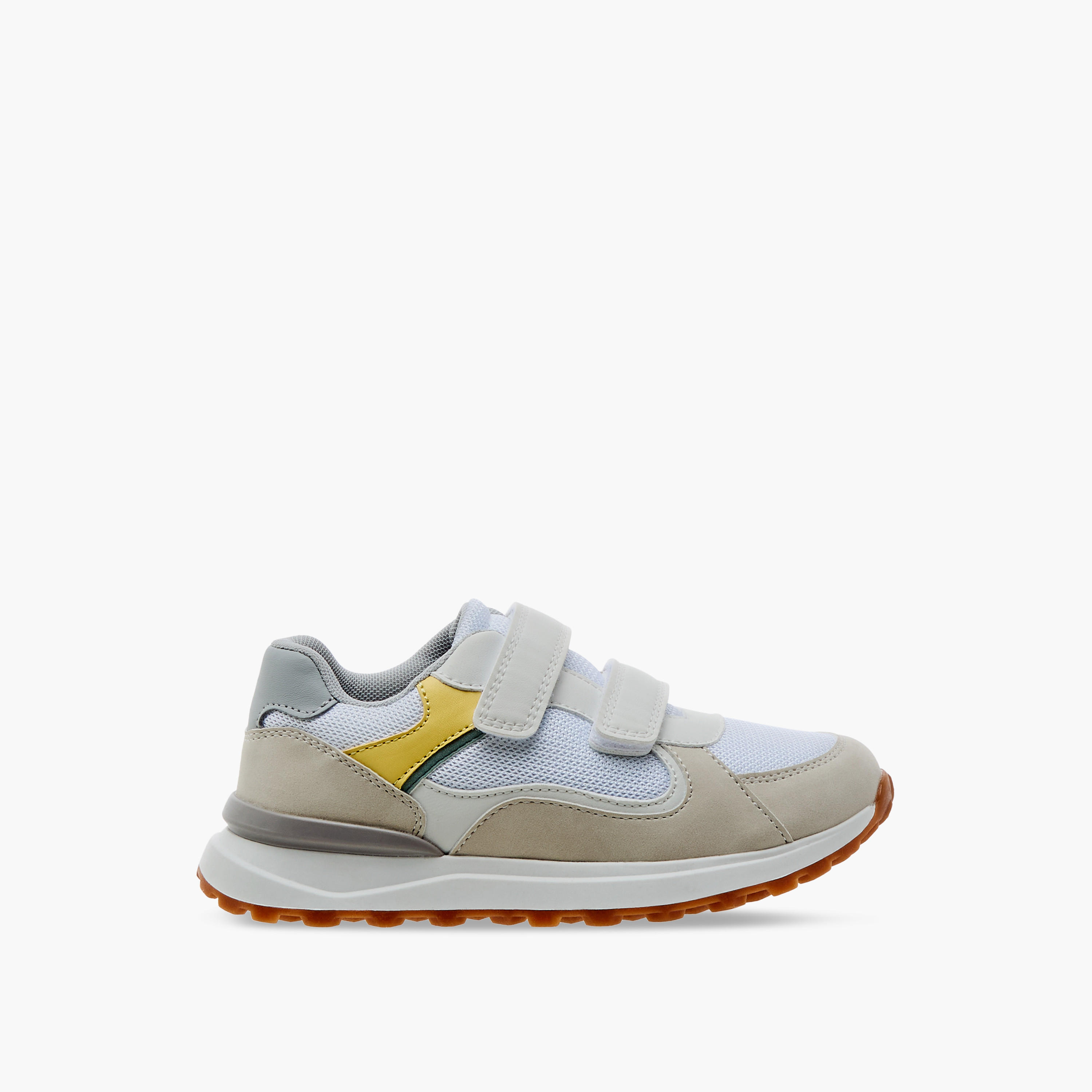 Juniors Panelled Sneakers with Hook and Loop Closure-boys-shoes-sneakers-image-3