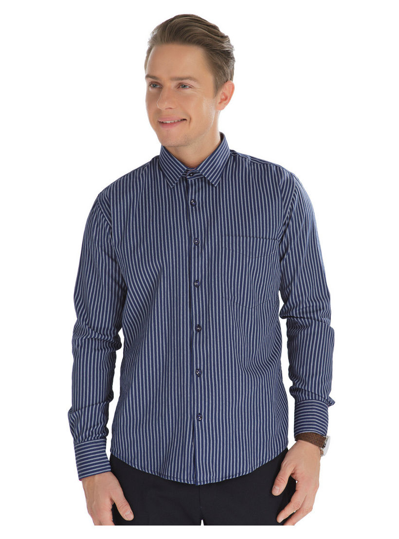 Pinstriped Formal Shirt-men-clothing-shirts-image-1