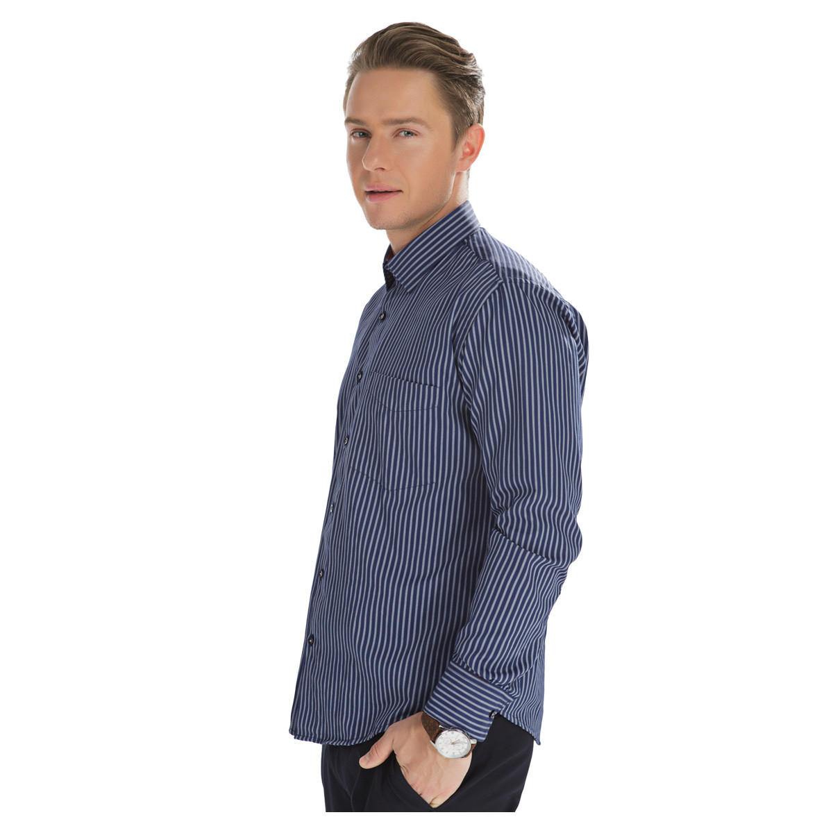 Pinstriped Formal Shirt-men-clothing-shirts-image-3
