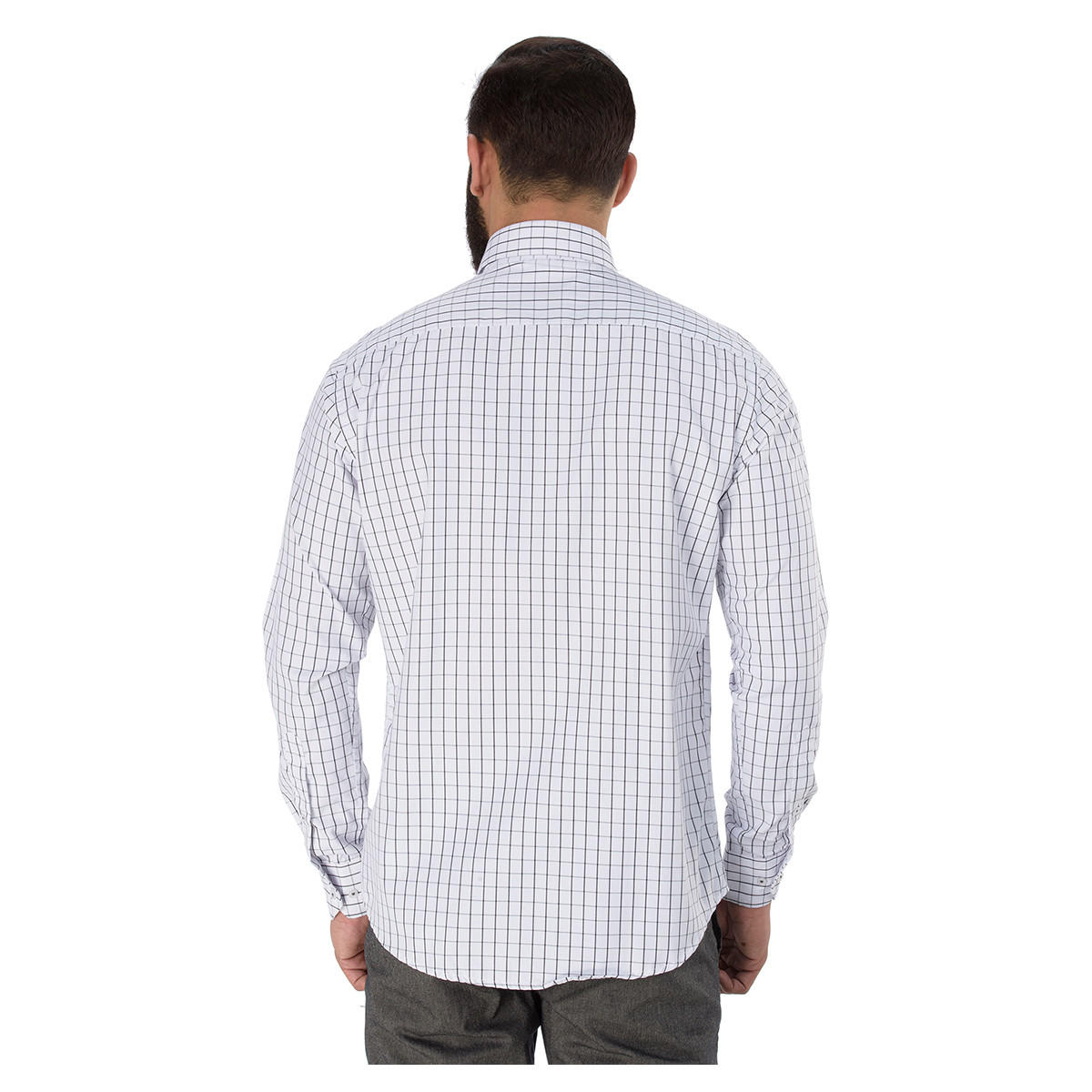 Long-sleeved Chequered Shirt-men-clothing-shirts-image-2