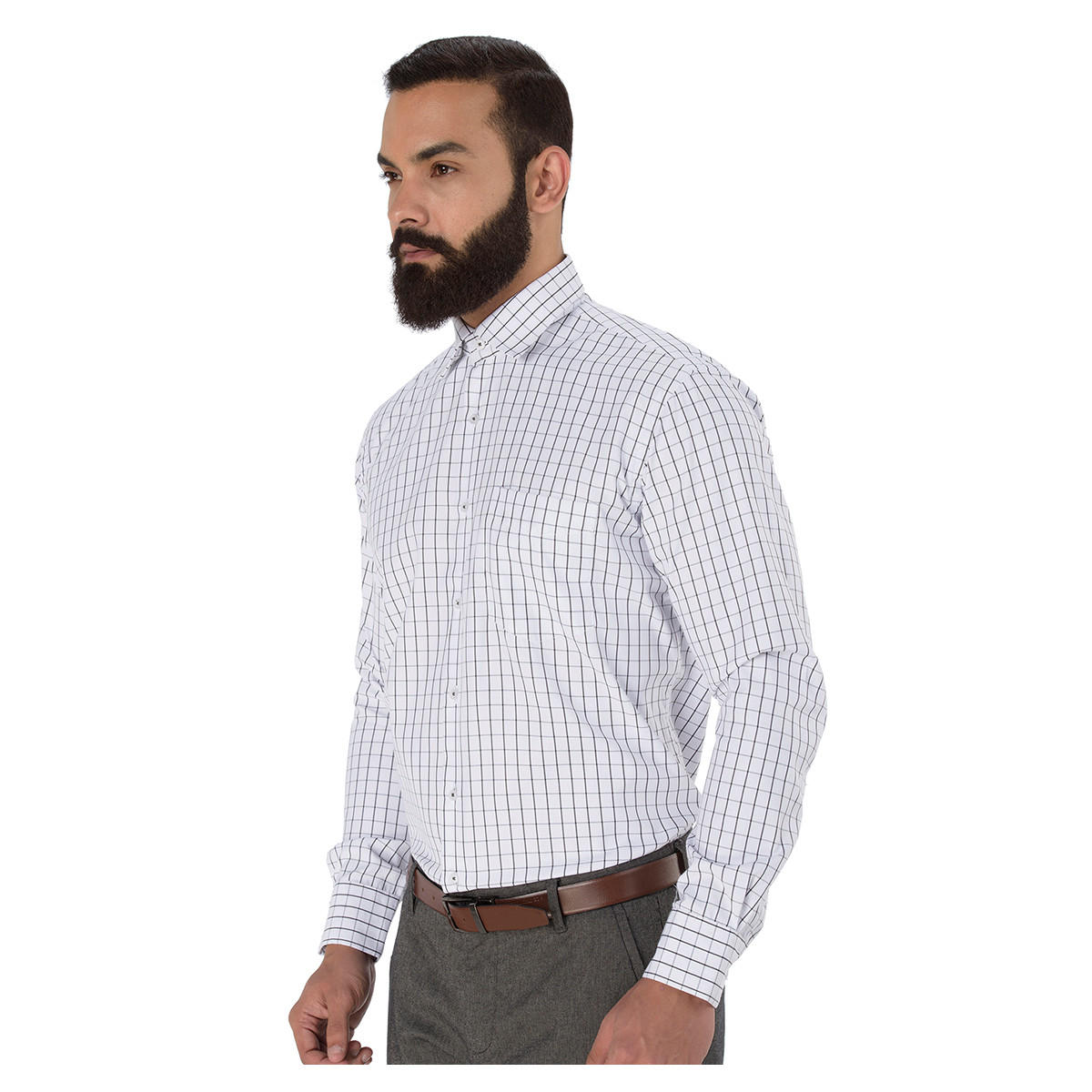 Long-sleeved Chequered Shirt-men-clothing-shirts-image-3