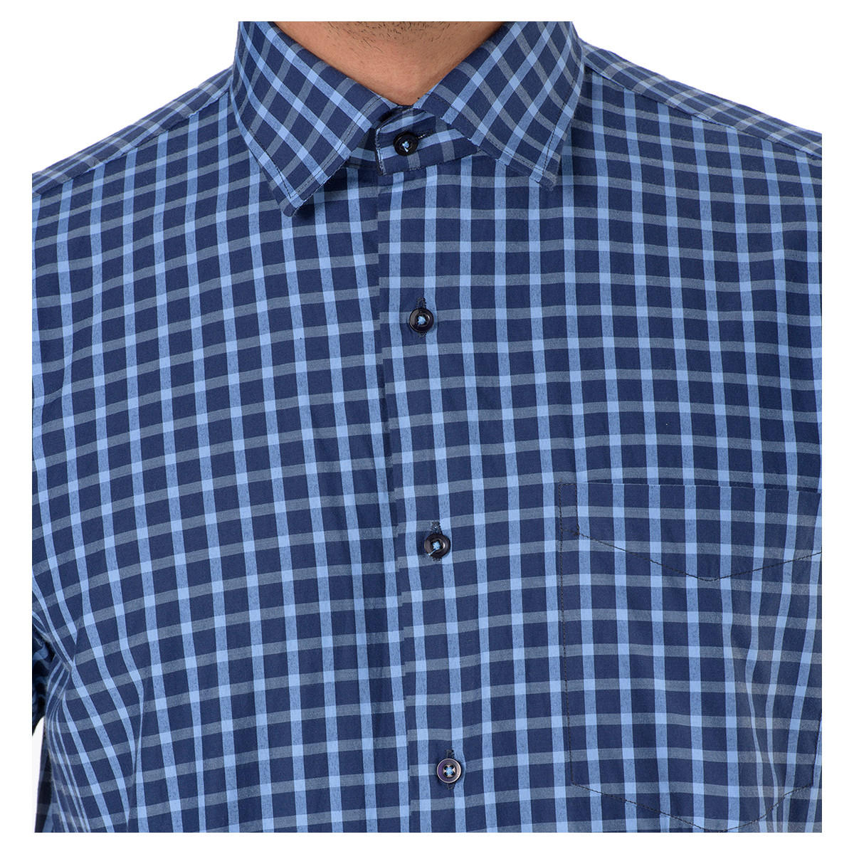 Short Sleeves Checkered Formal Shirt-men-clothing-shirts-image-4