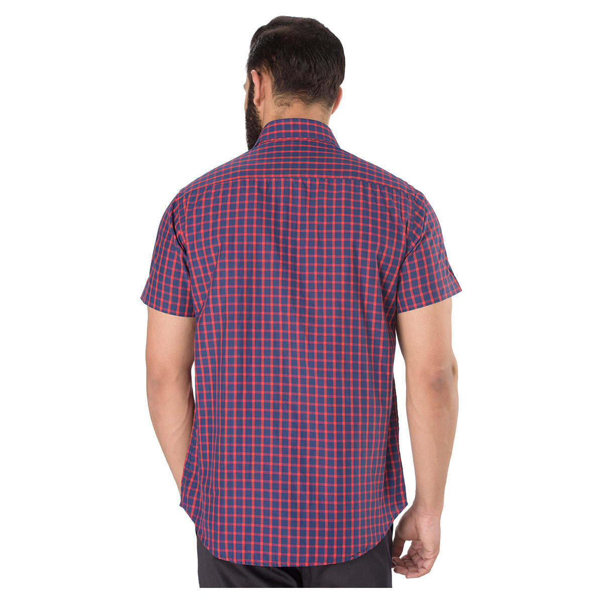 Short Sleeves Checkered Formal Shirt-men-clothing-shirts-image-4