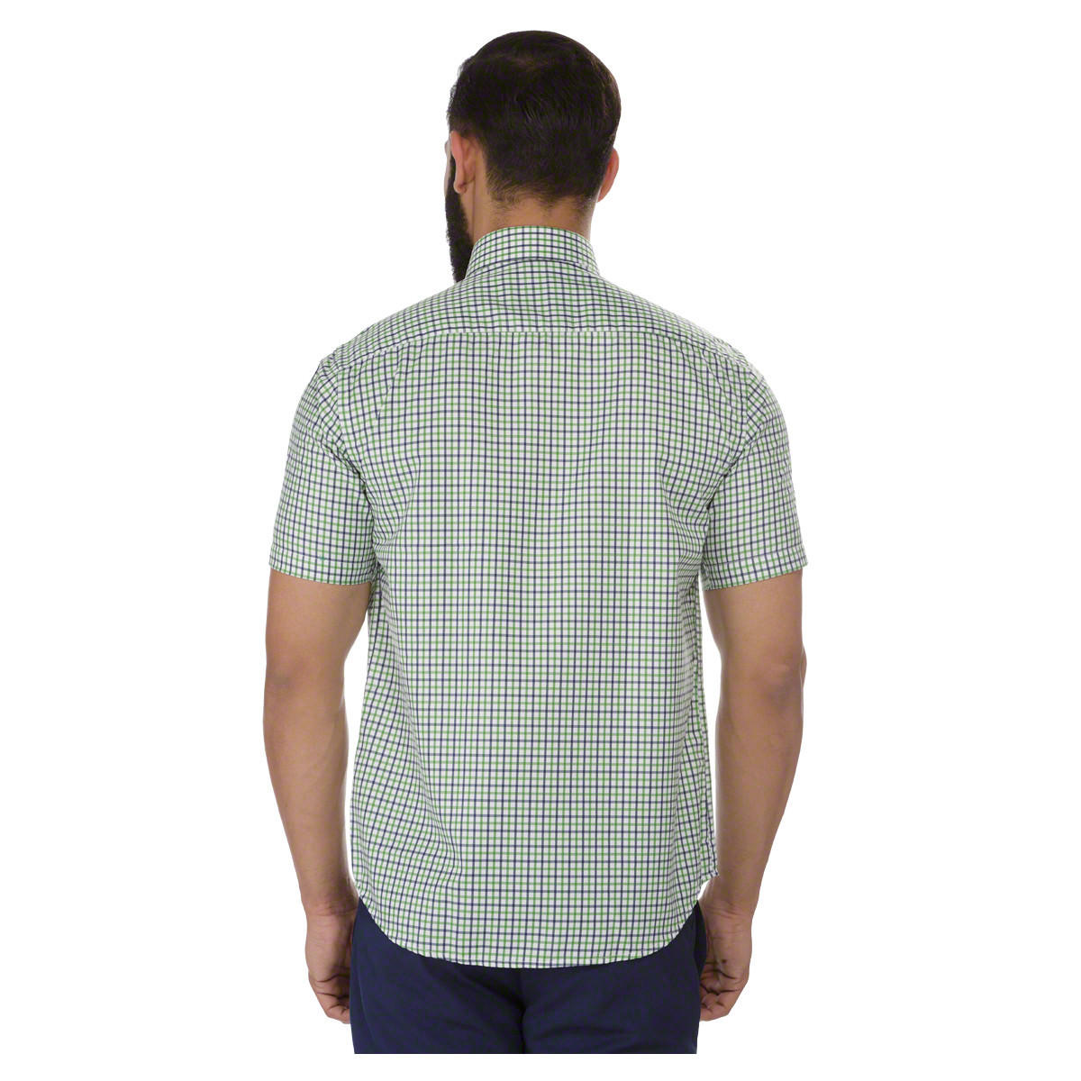 Checkered Short Sleeve Formal Shirt-men-clothing-shirts-image-2