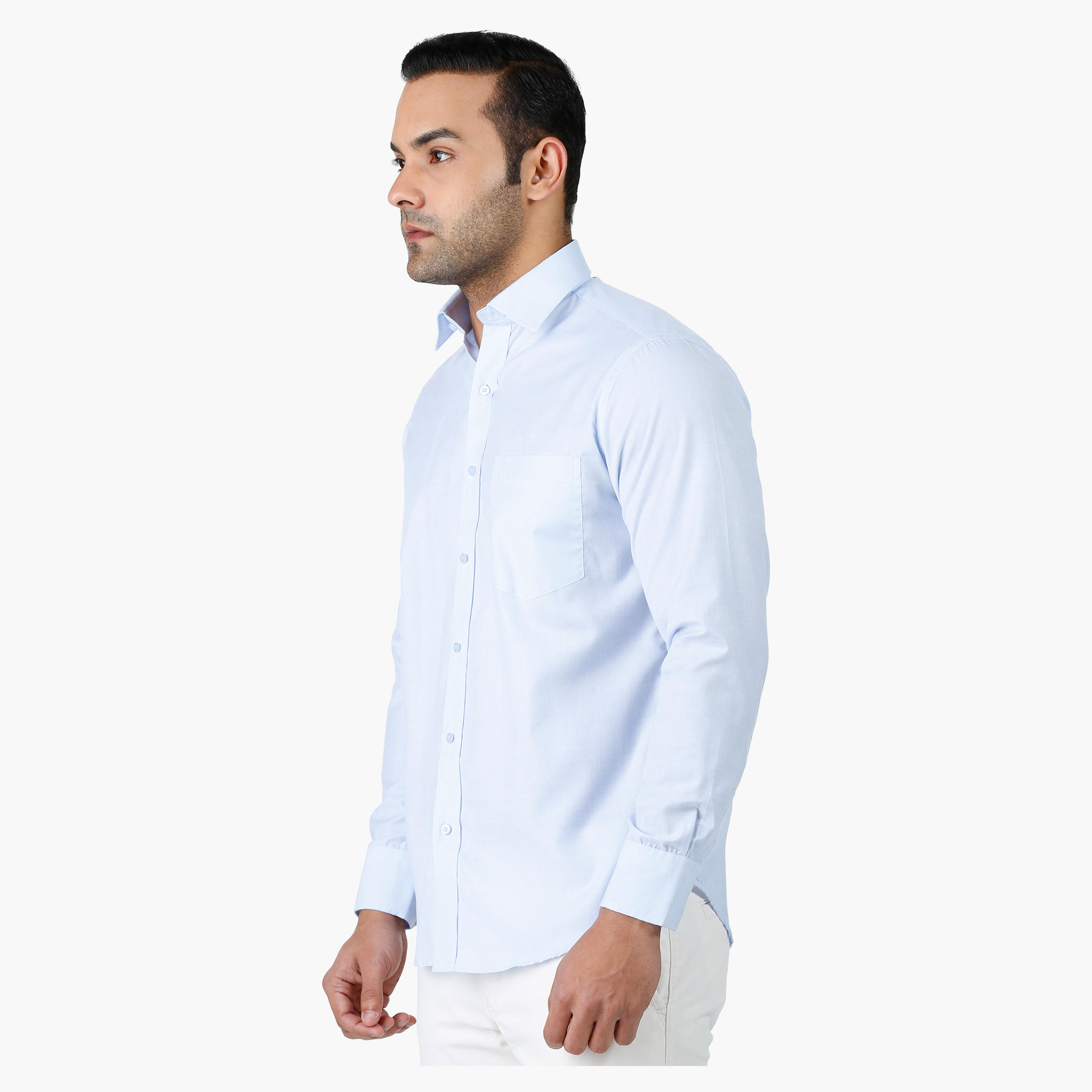 Formal Shirt with Collar Neck and Long Sleeves in Comfort Fit-men-clothing-shirts-image-3
