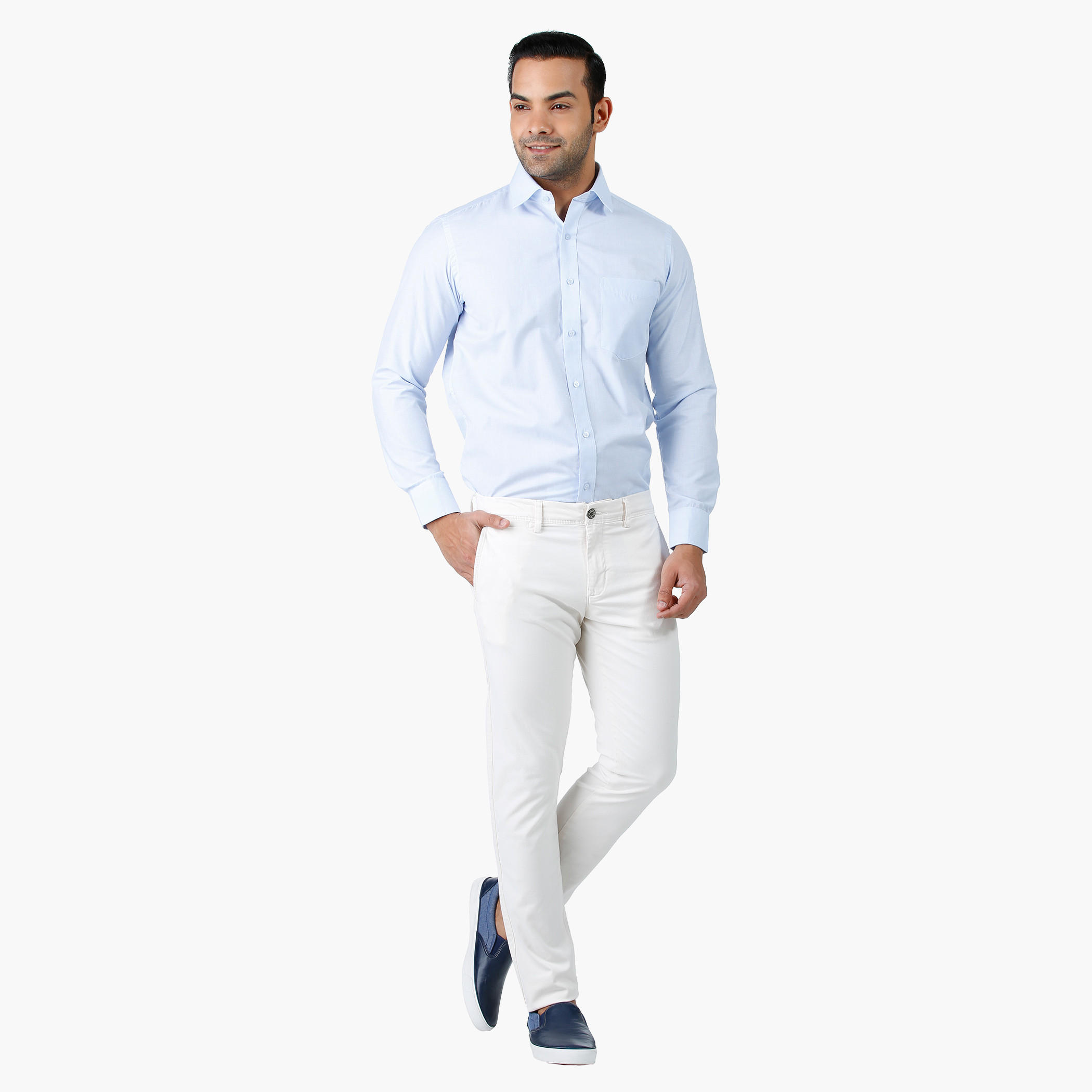 Formal Shirt with Collar Neck and Long Sleeves in Comfort Fit-men-clothing-shirts-image-5