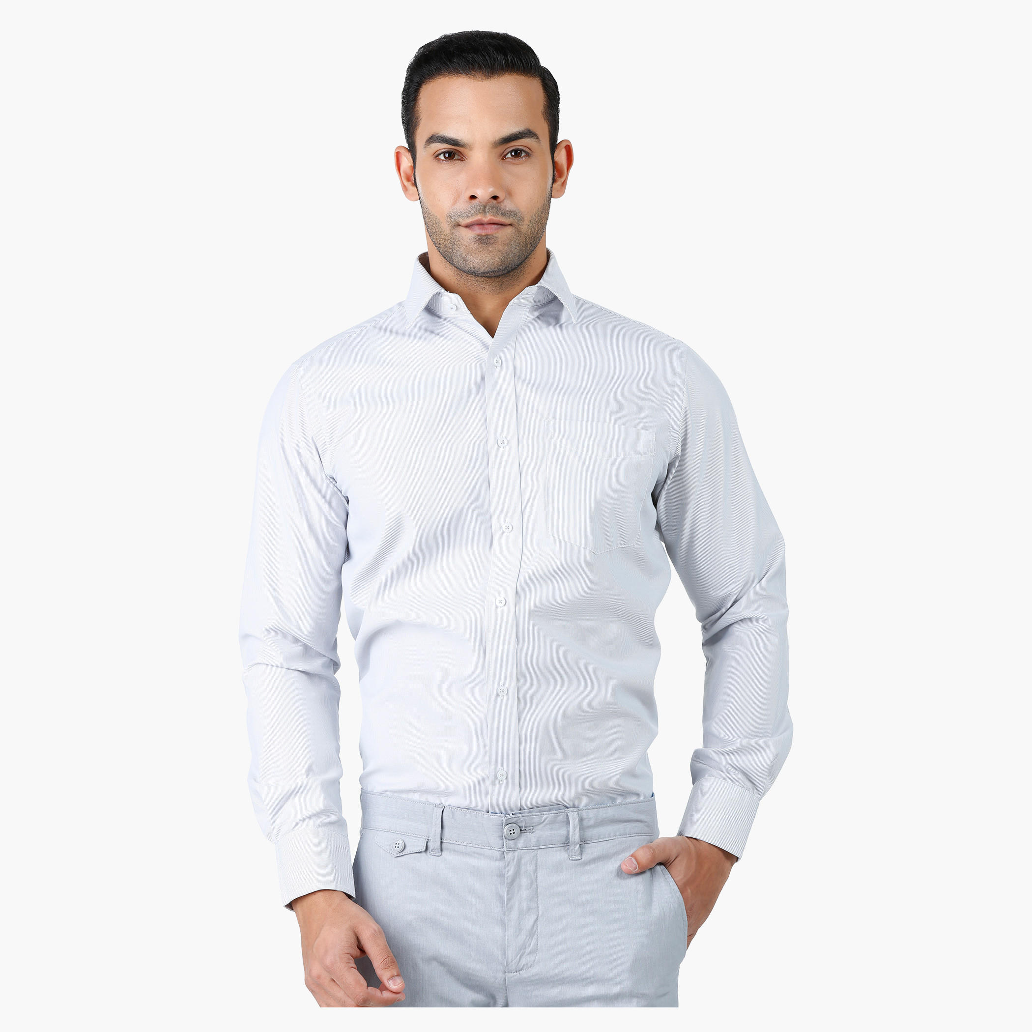 Formal Shirt with Full Sleeves and Pin Stripes in Regular Fit-men-clothing-shirts-image-1
