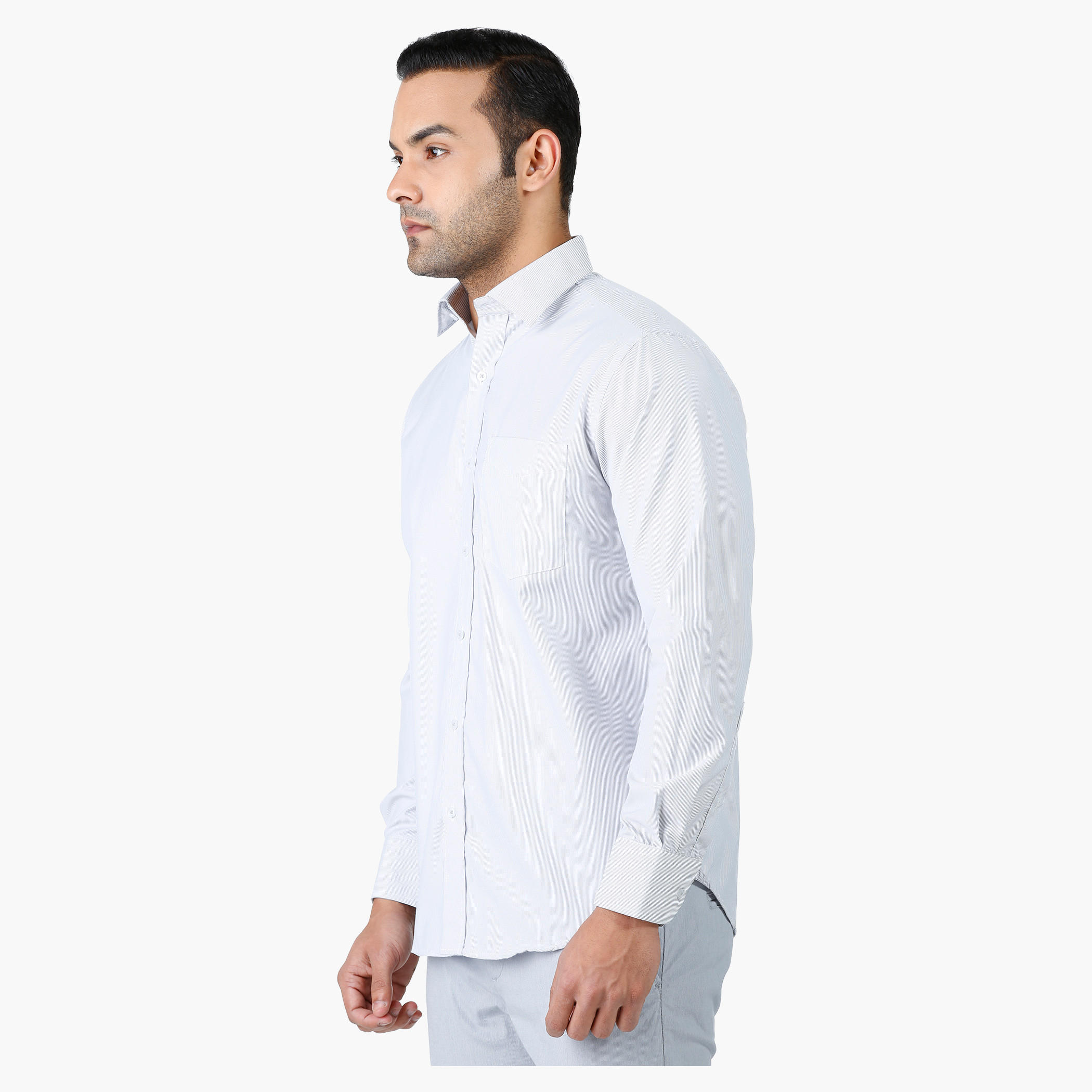 Formal Shirt with Full Sleeves and Pin Stripes in Regular Fit-men-clothing-shirts-image-3