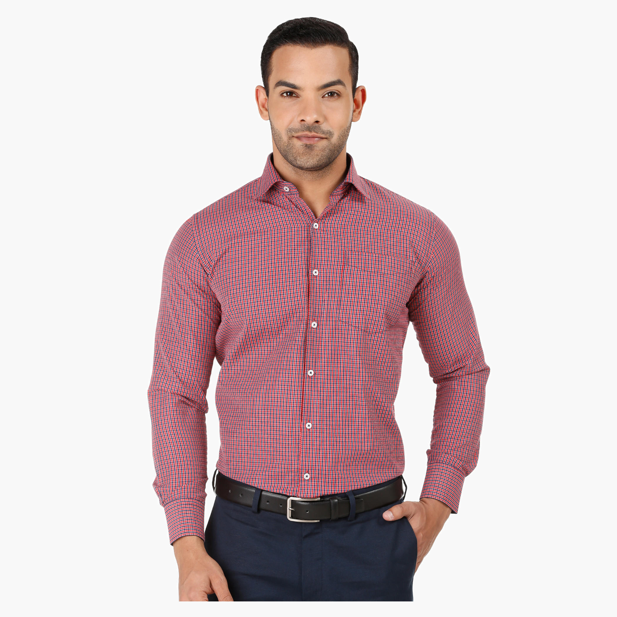 Chequered Shirt in Regular Fit-men-clothing-shirts-image-1