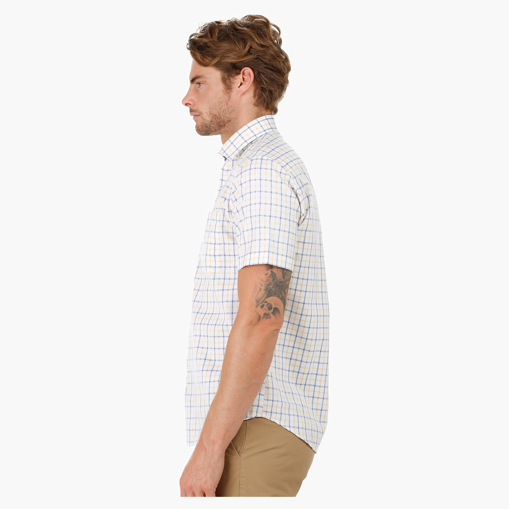 Chequered Shirt with Short Sleeves-men-clothing-shirts-image-3