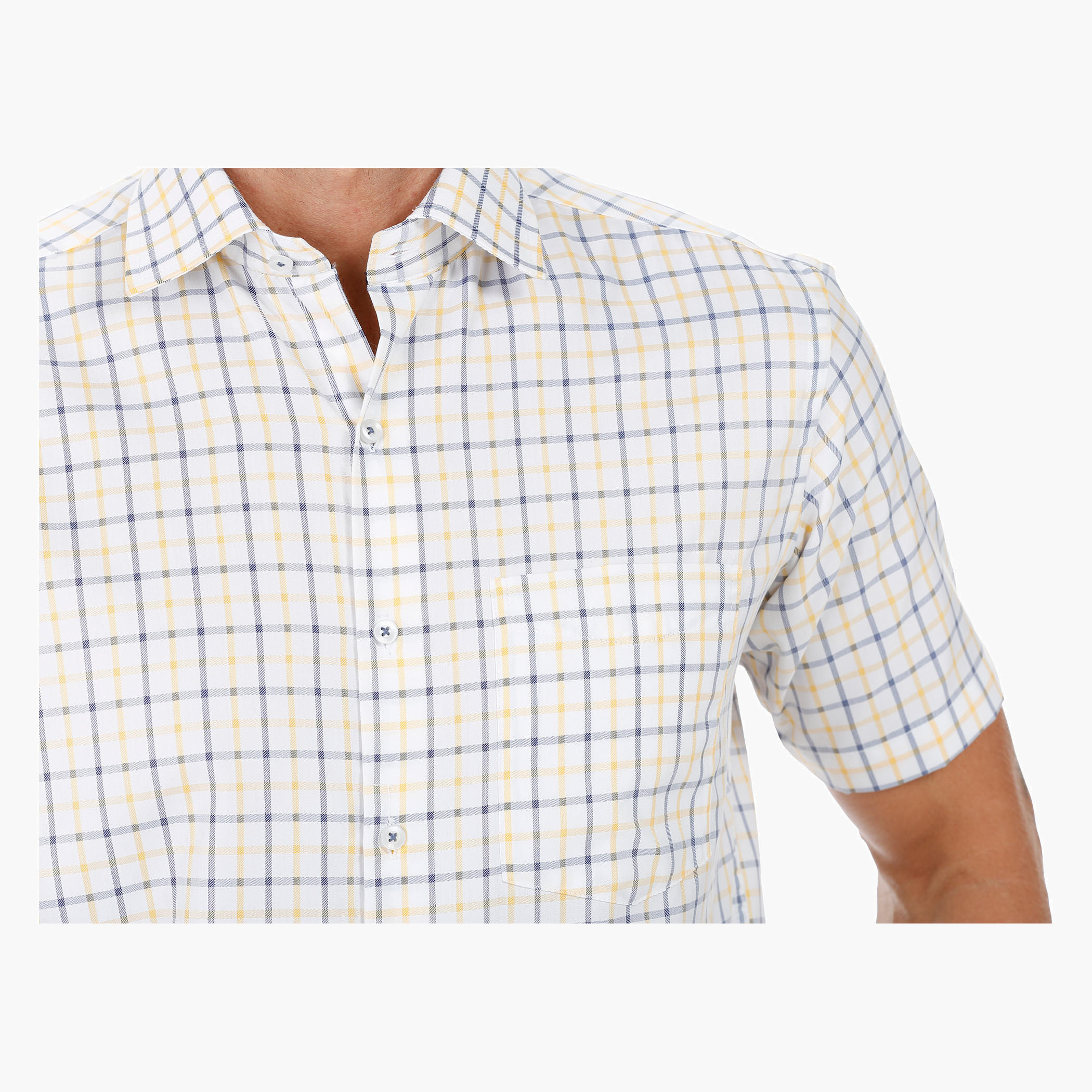 Chequered Shirt with Short Sleeves-men-clothing-shirts-image-2