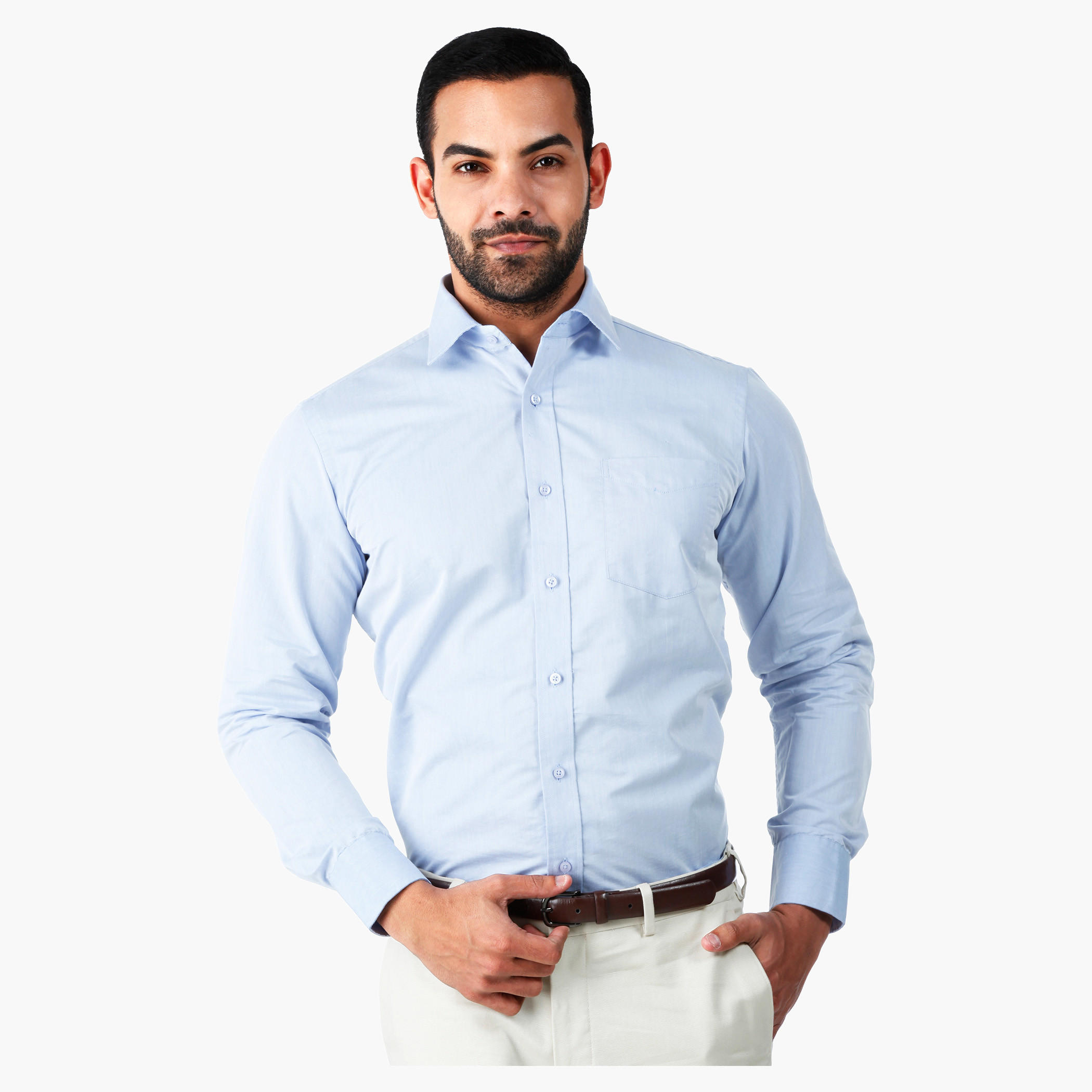 Formal Shirt with Long Sleeves in Regular Fit-men-clothing-shirts-image-1