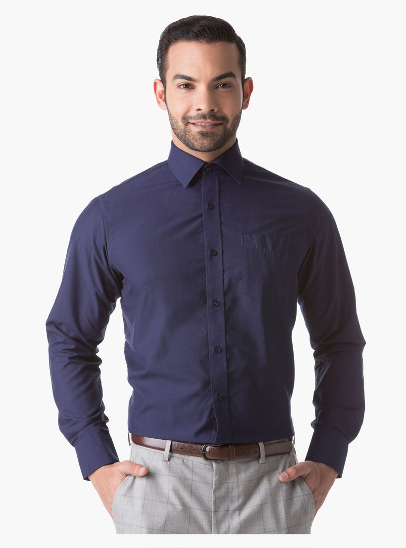 Basic Formal Shirt with Full Sleeves in Regular Fit-men-clothing-shirts-image-1