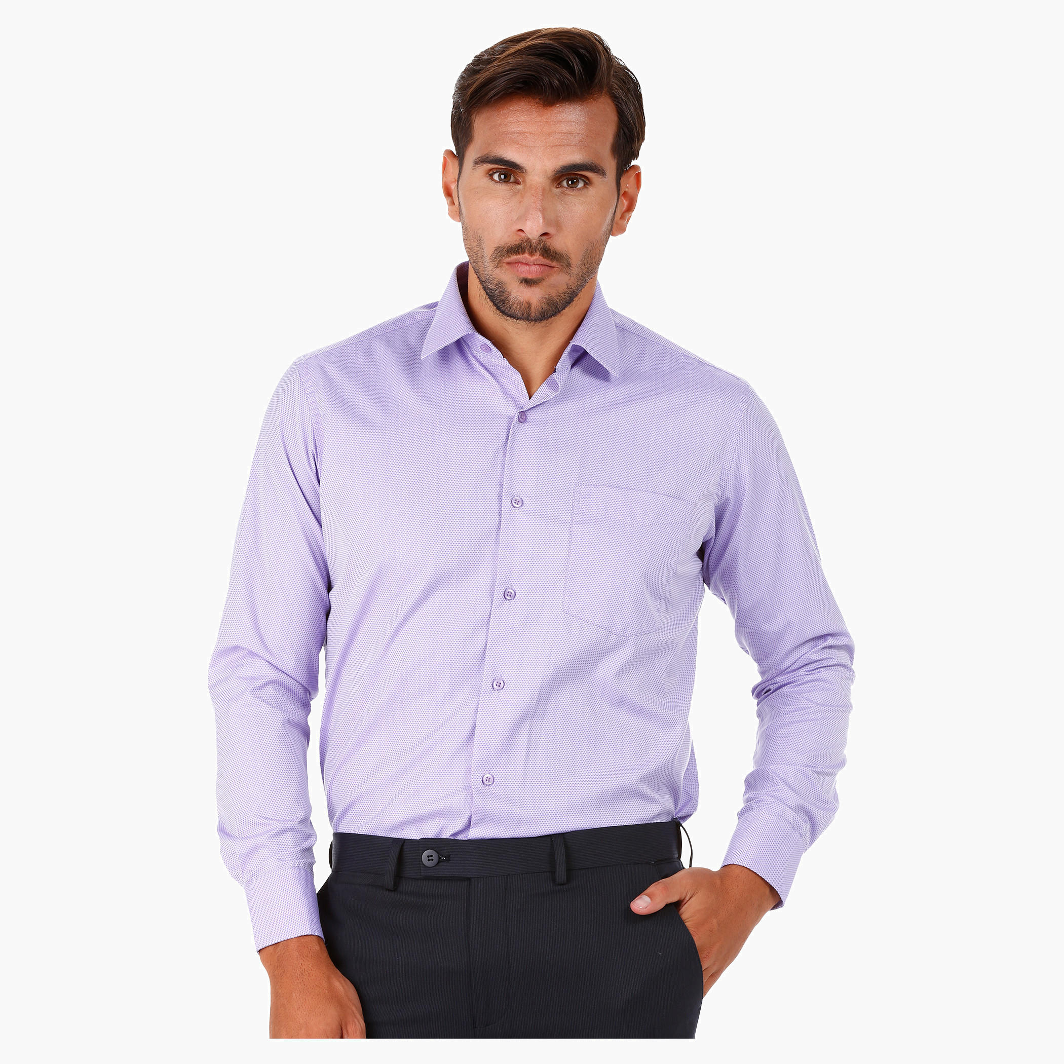 Dobby Formal Shirt with Full Sleeves in Regular Fit-men-clothing-shirts-image-5