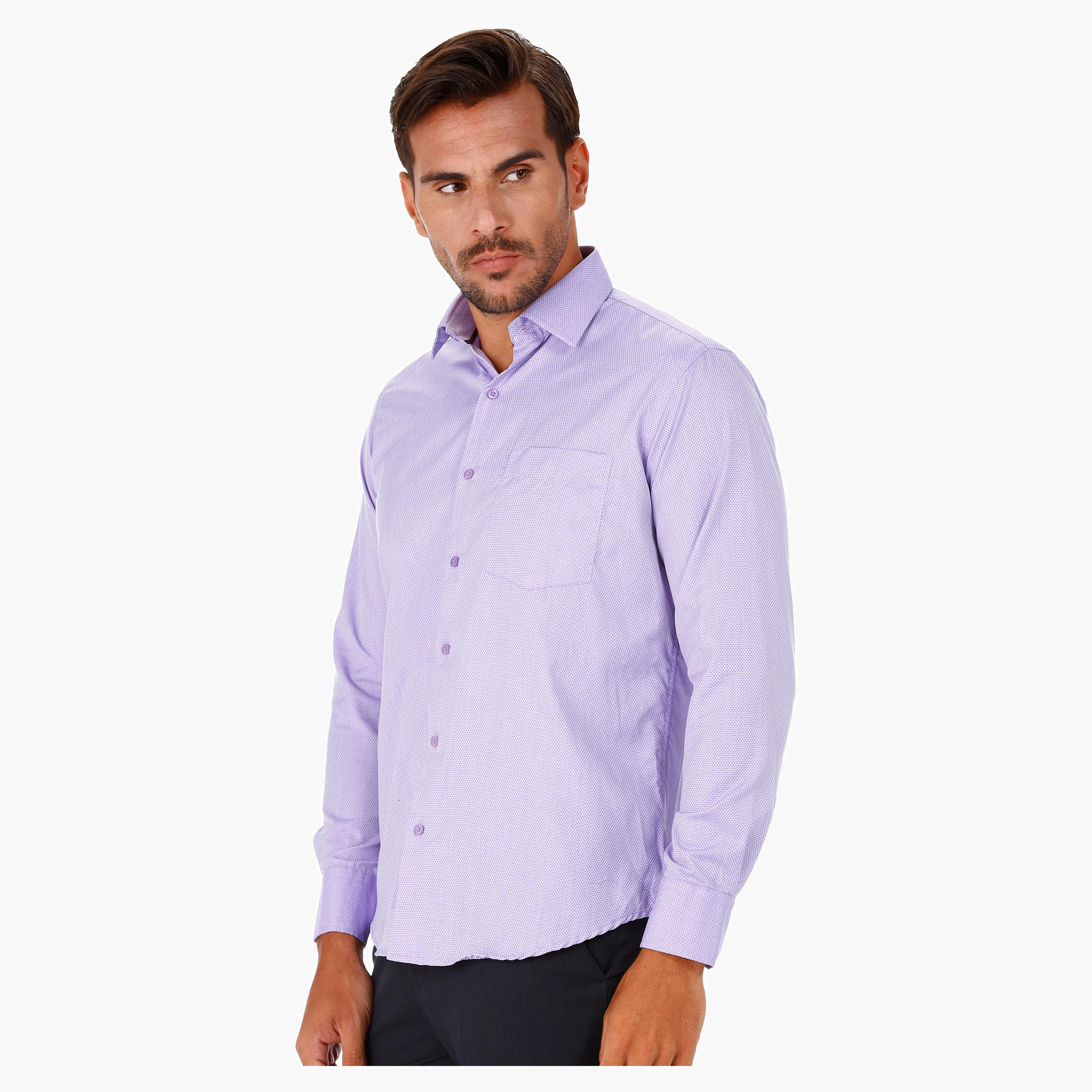 Dobby Formal Shirt with Full Sleeves in Regular Fit-men-clothing-shirts-image-3