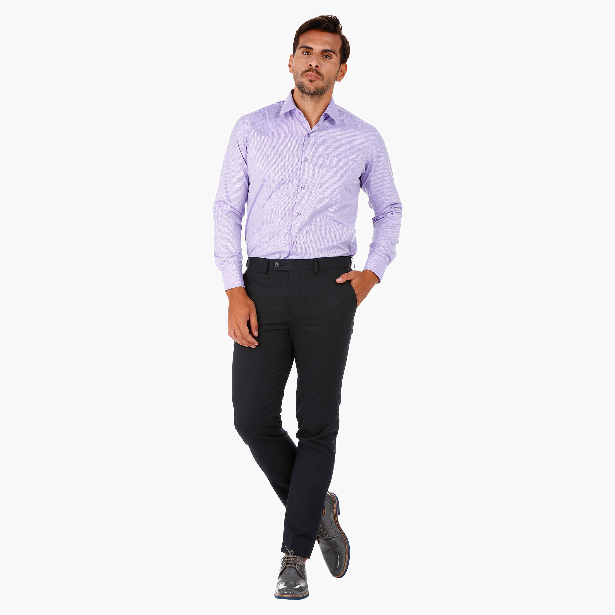 Dobby Formal Shirt with Full Sleeves in Regular Fit-men-clothing-shirts-image-1