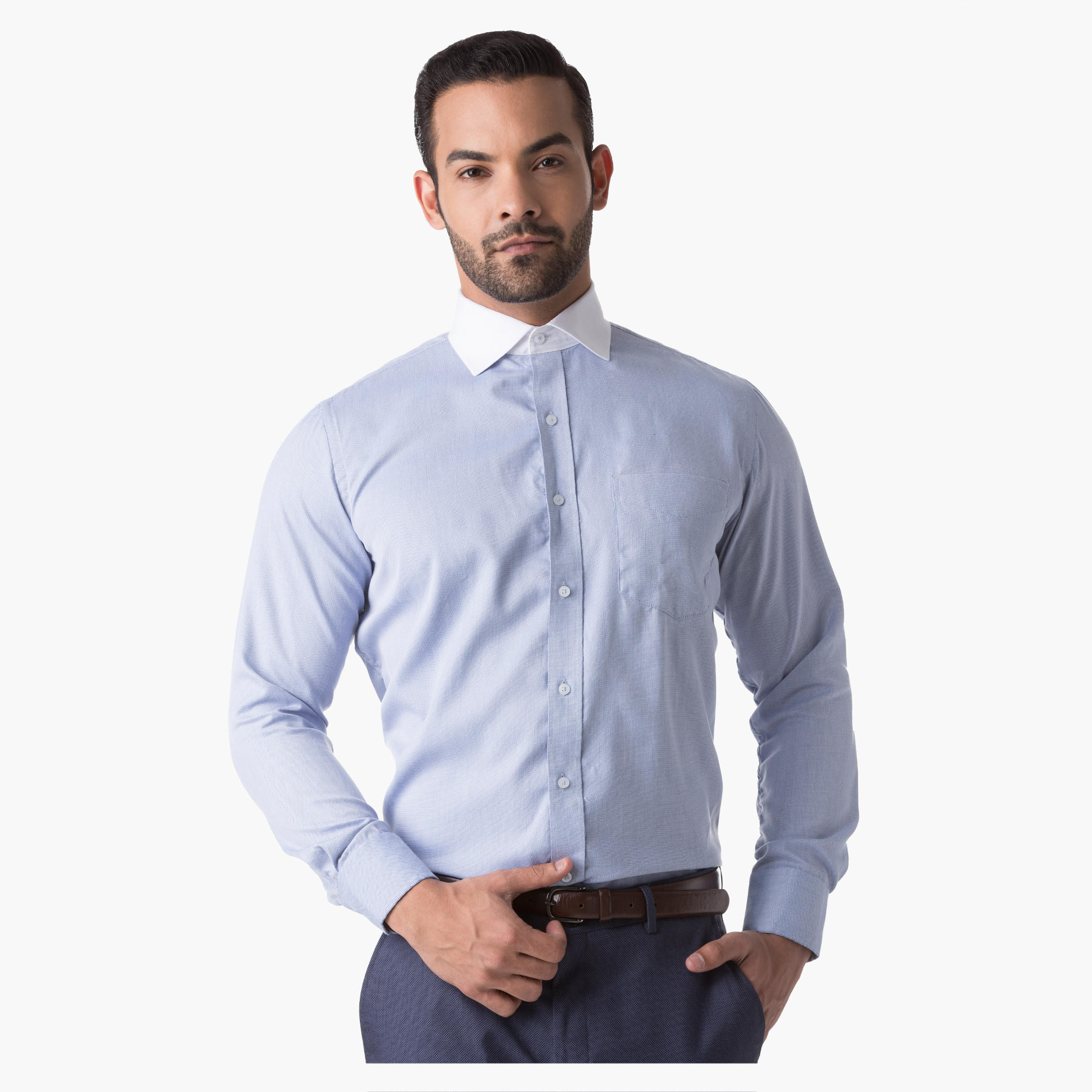 قميص سهل الكي بقصّة عاديّة وأكمام طويلة-men-clothing-shirts-image-1