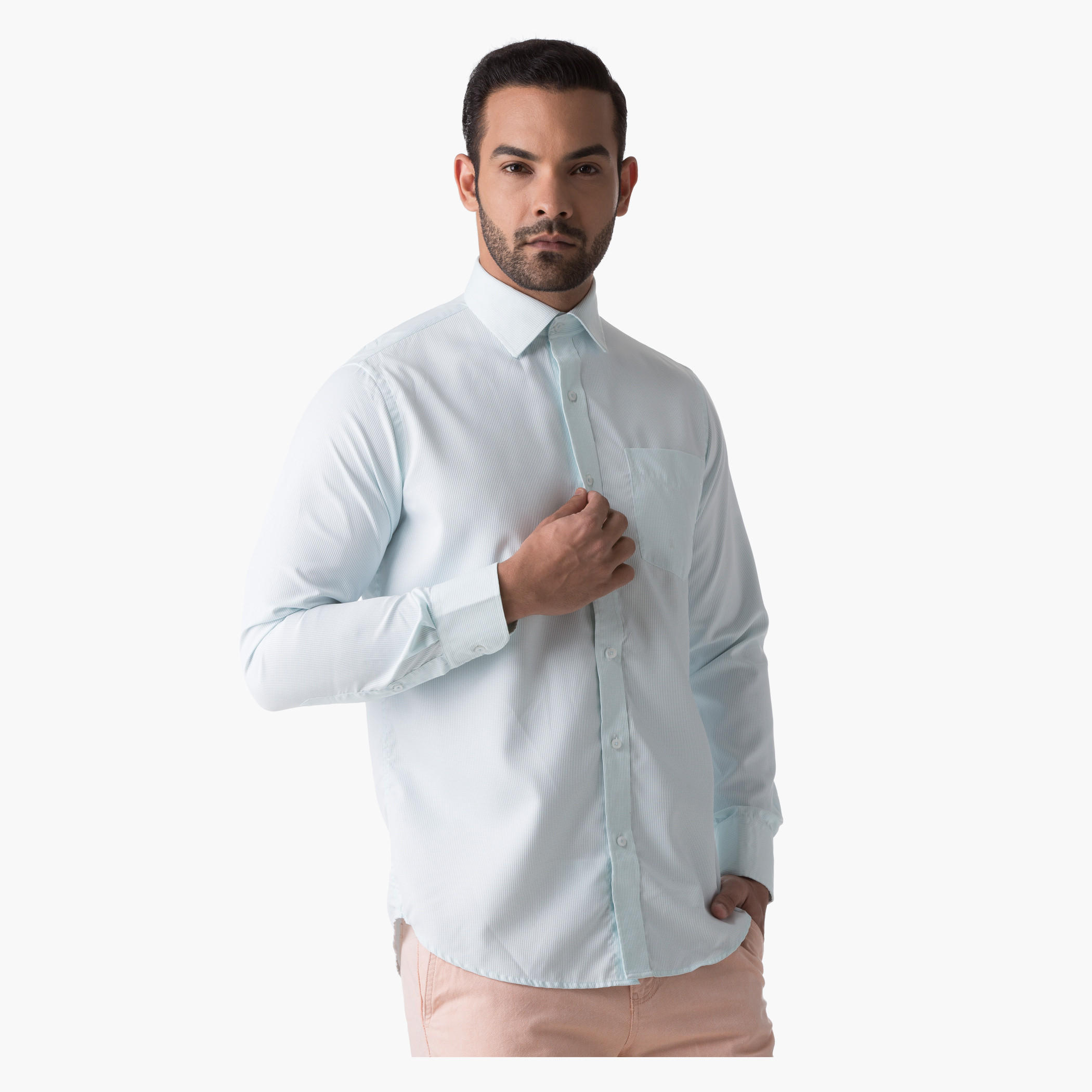 قميص سهل الكي بقصّة عاديّة وأكمام كاملة-men-clothing-shirts-image-5