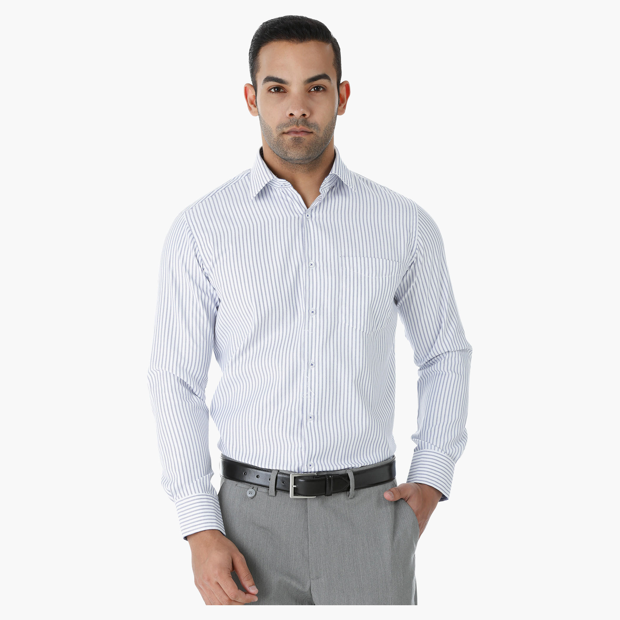 Striped Shirt with Long Sleeves-men-clothing-shirts-image-1