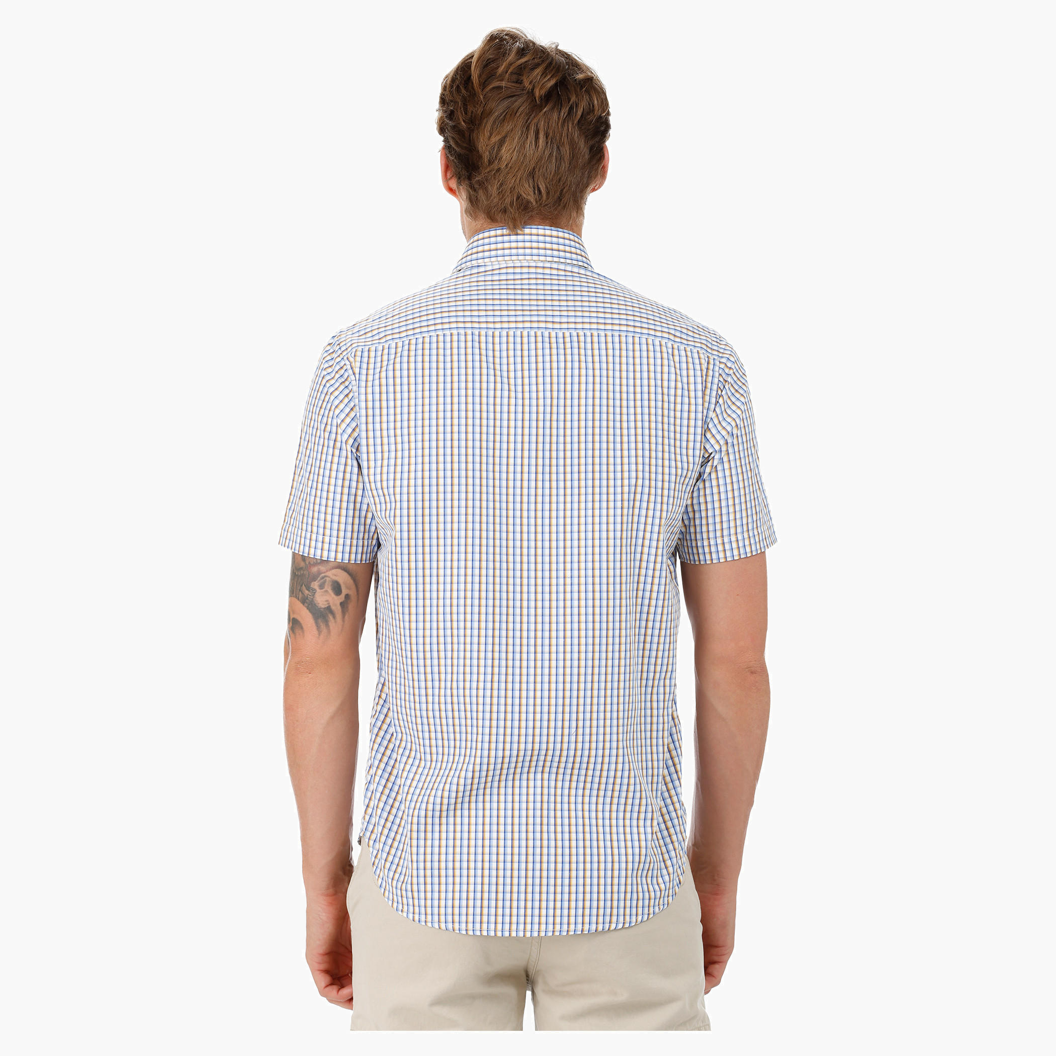 Chequered Shirt with Short Sleeves-men-clothing-shirts-image-2