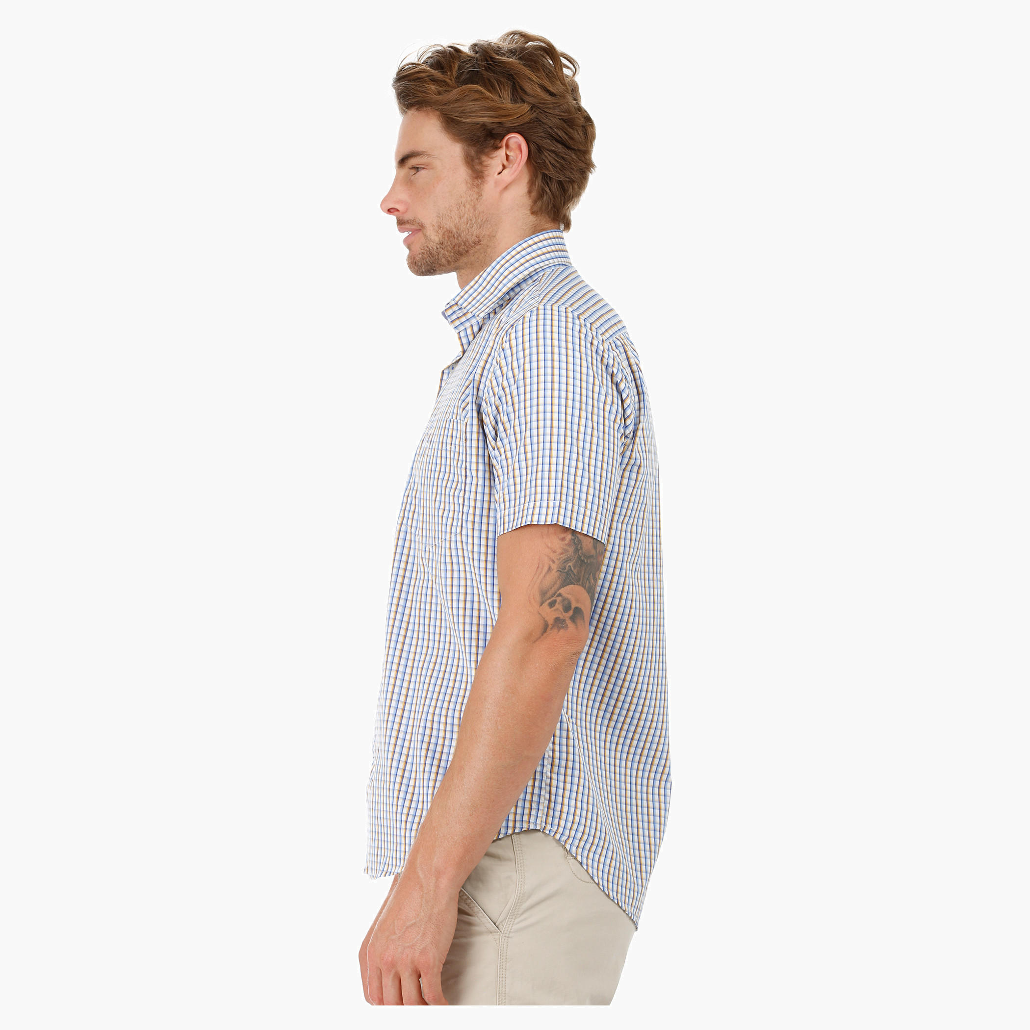 Chequered Shirt with Short Sleeves-men-clothing-shirts-image-3