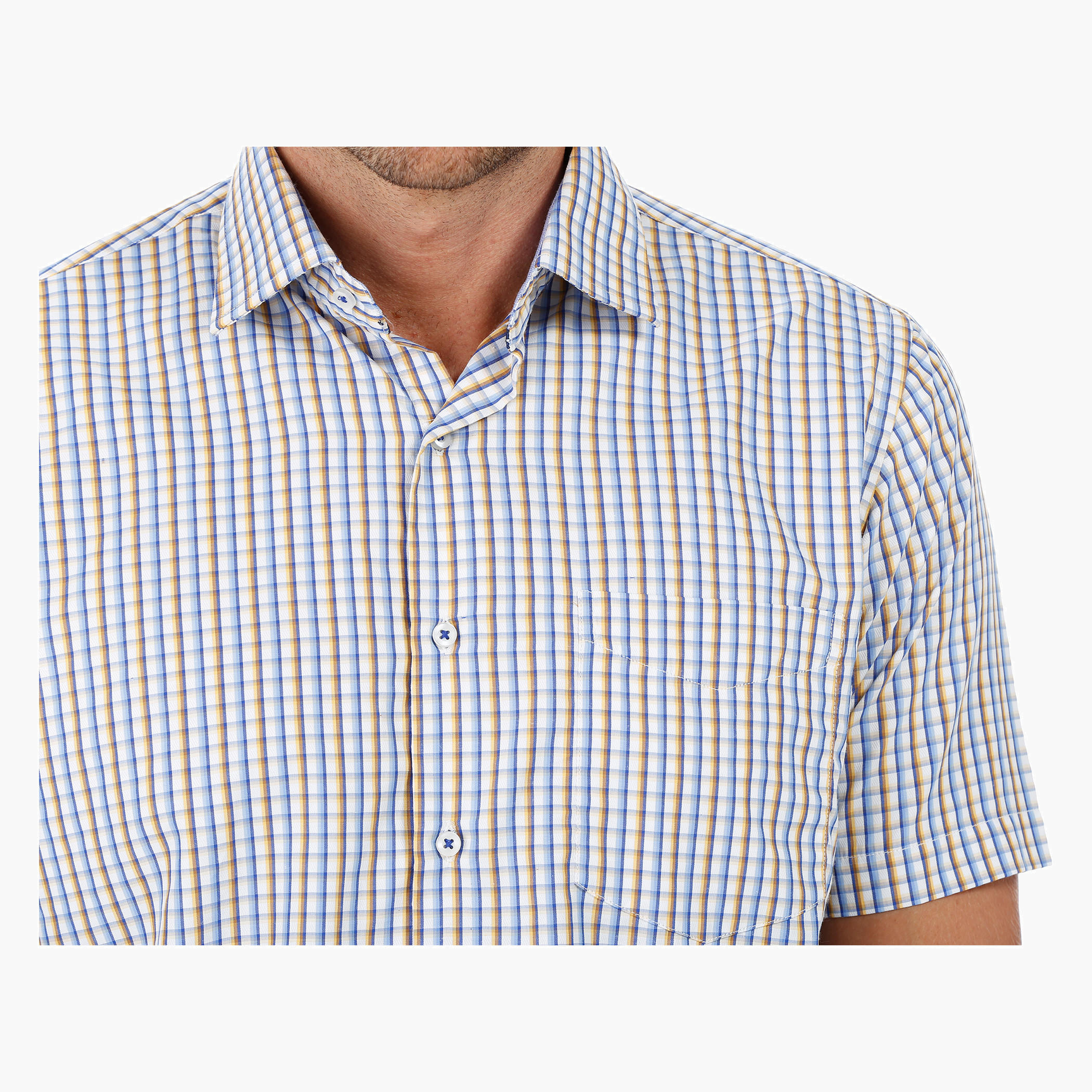 Chequered Shirt with Short Sleeves-men-clothing-shirts-image-4