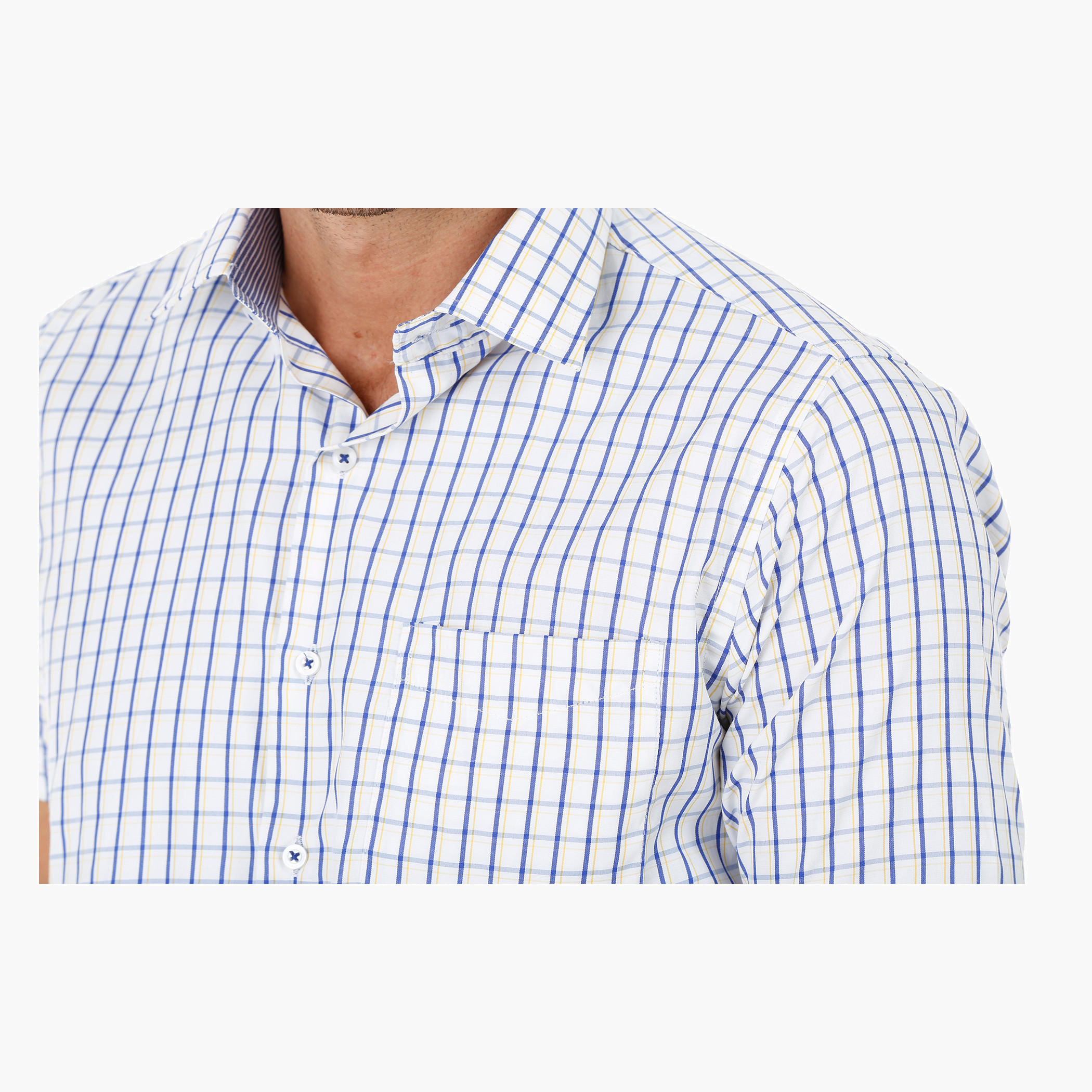 Chequered Shirt with Short Sleeves-men-clothing-shirts-image-2