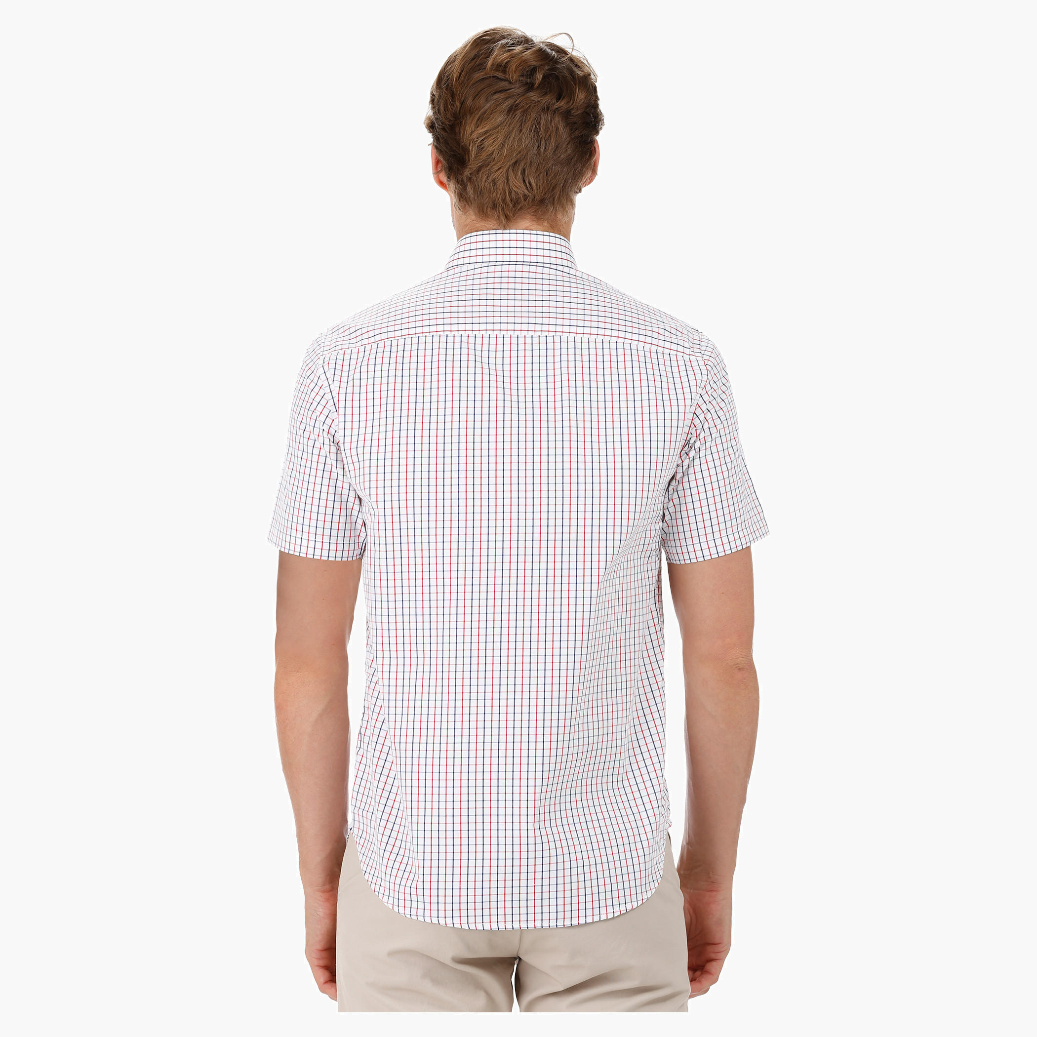 Chequered Shirt with Short Sleeves-men-clothing-shirts-image-2