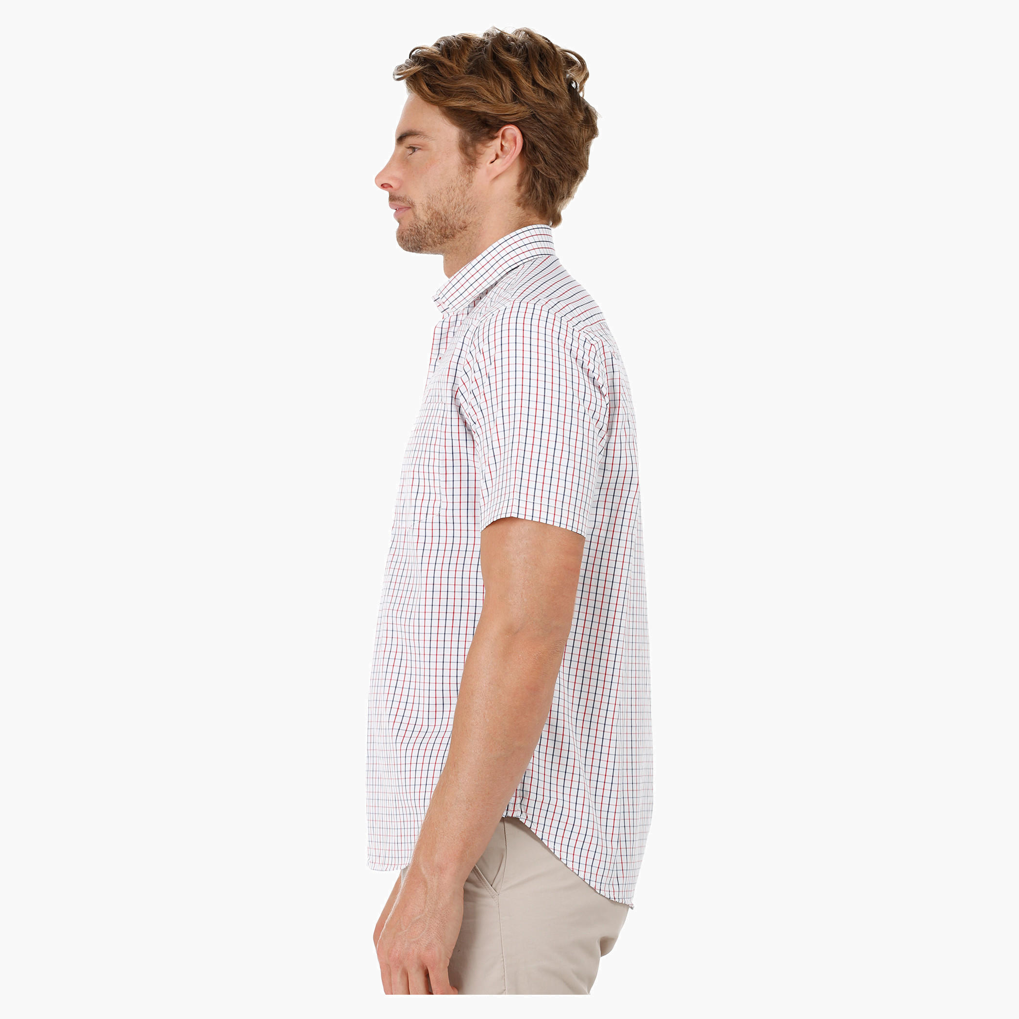 Chequered Shirt with Short Sleeves-men-clothing-shirts-image-3