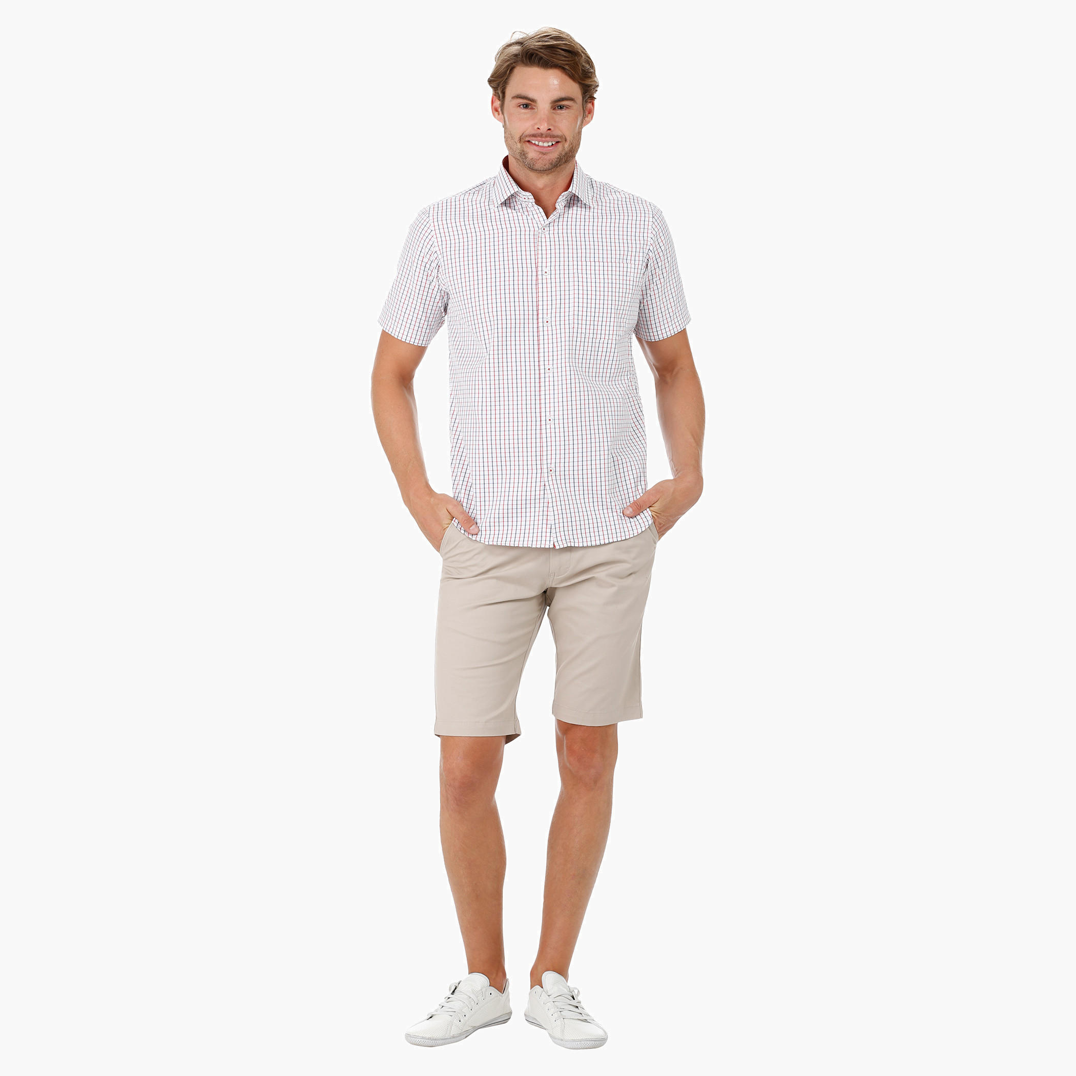 Chequered Shirt with Short Sleeves-men-clothing-shirts-image-5