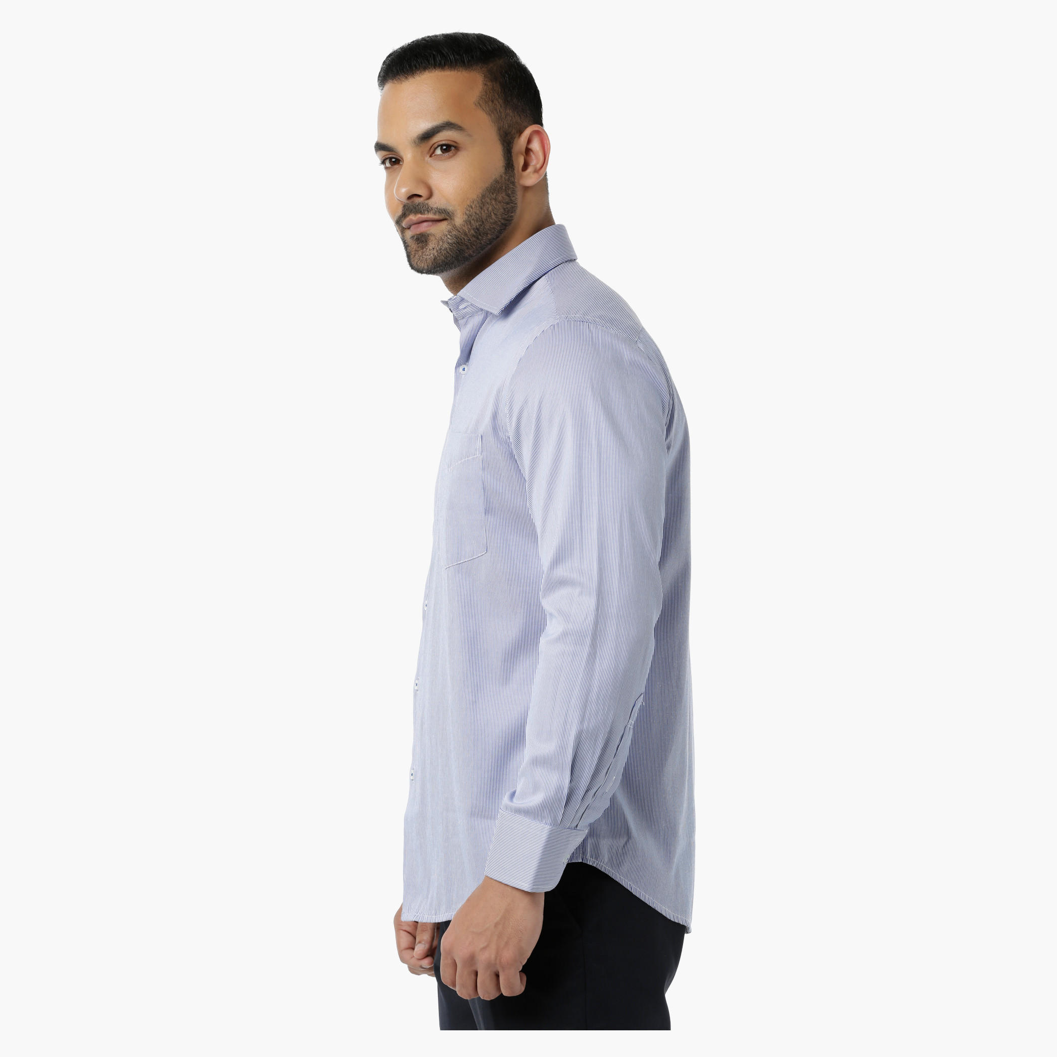 Striped Formal Shirt with Collar Neck in Regular Fit-men-clothing-shirts-image-3