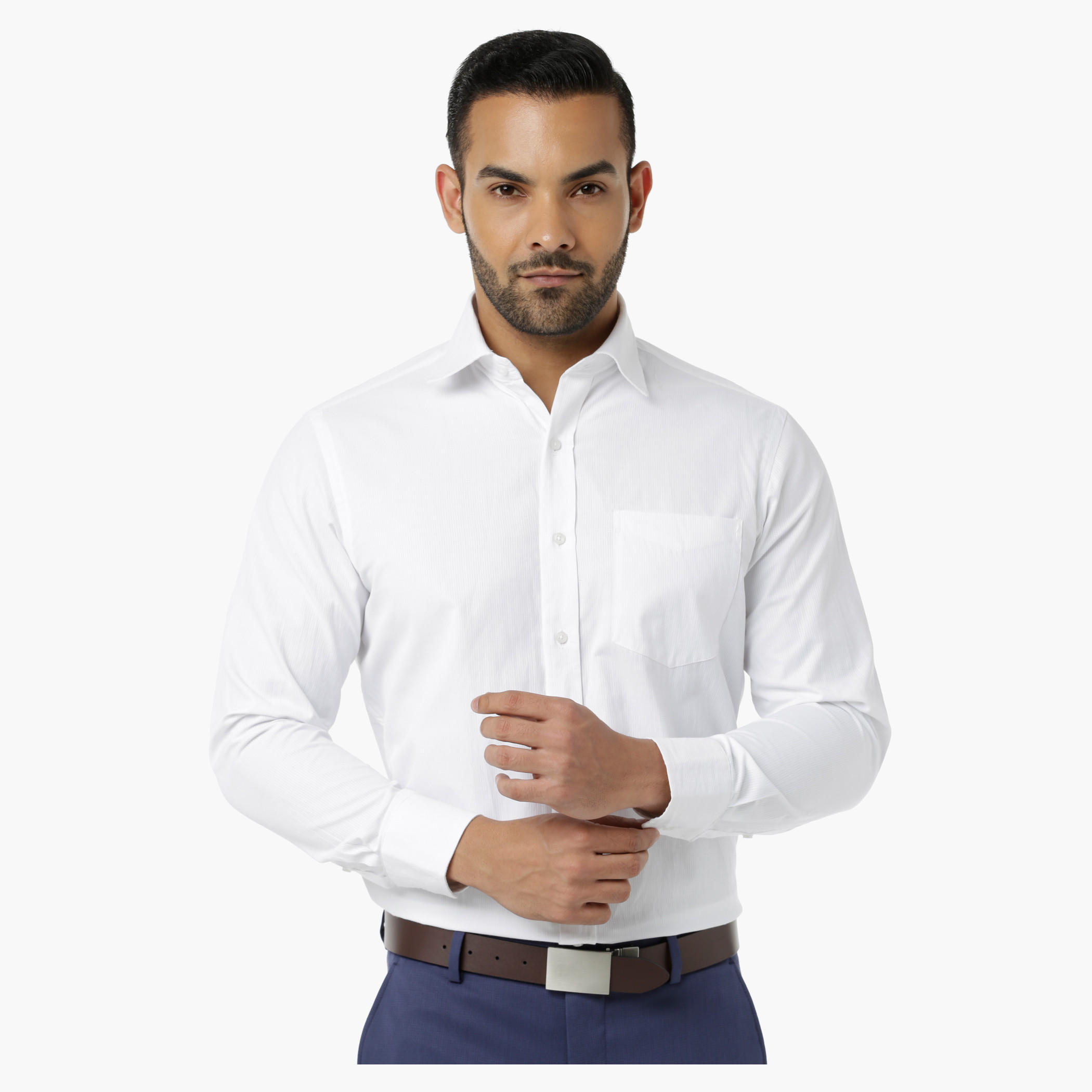Striped Formal Shirt with Collar Neck in Regular Fit-men-clothing-shirts-image-1
