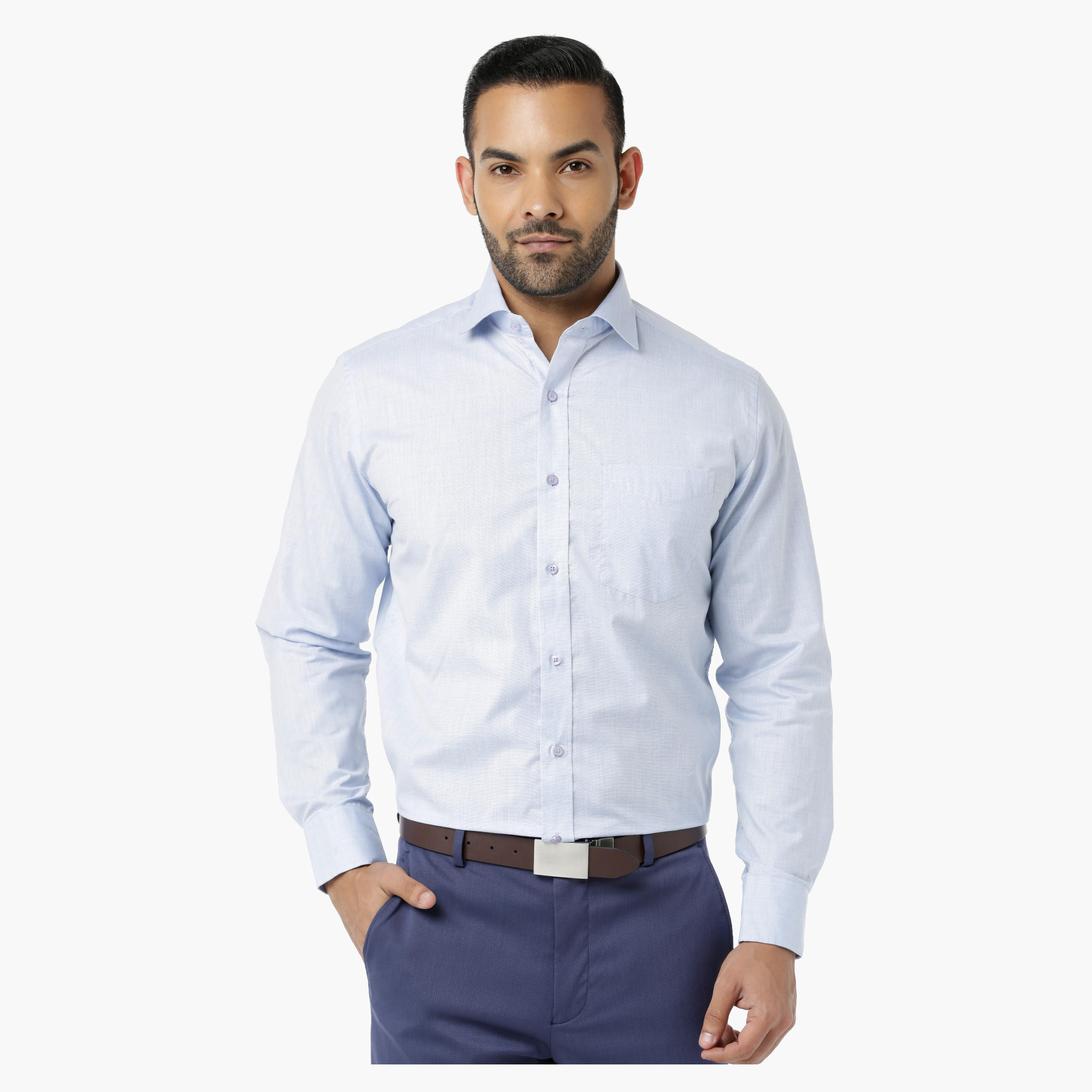 Formal Shirt with Collar Neck in Regular Fit-men-clothing-shirts-image-1