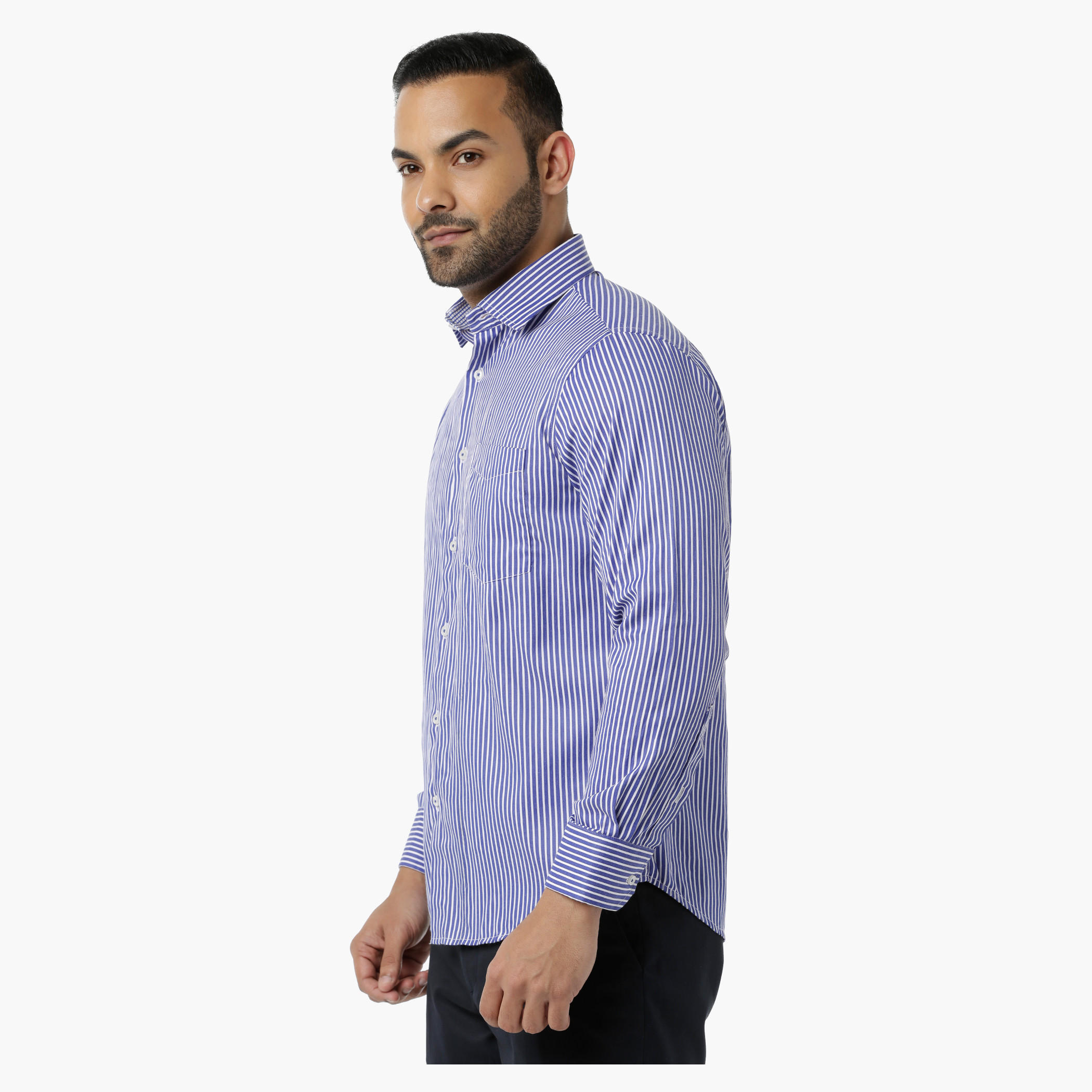 Striped Formal Shirt with Collar Neck in Regular Fit-men-clothing-shirts-image-3