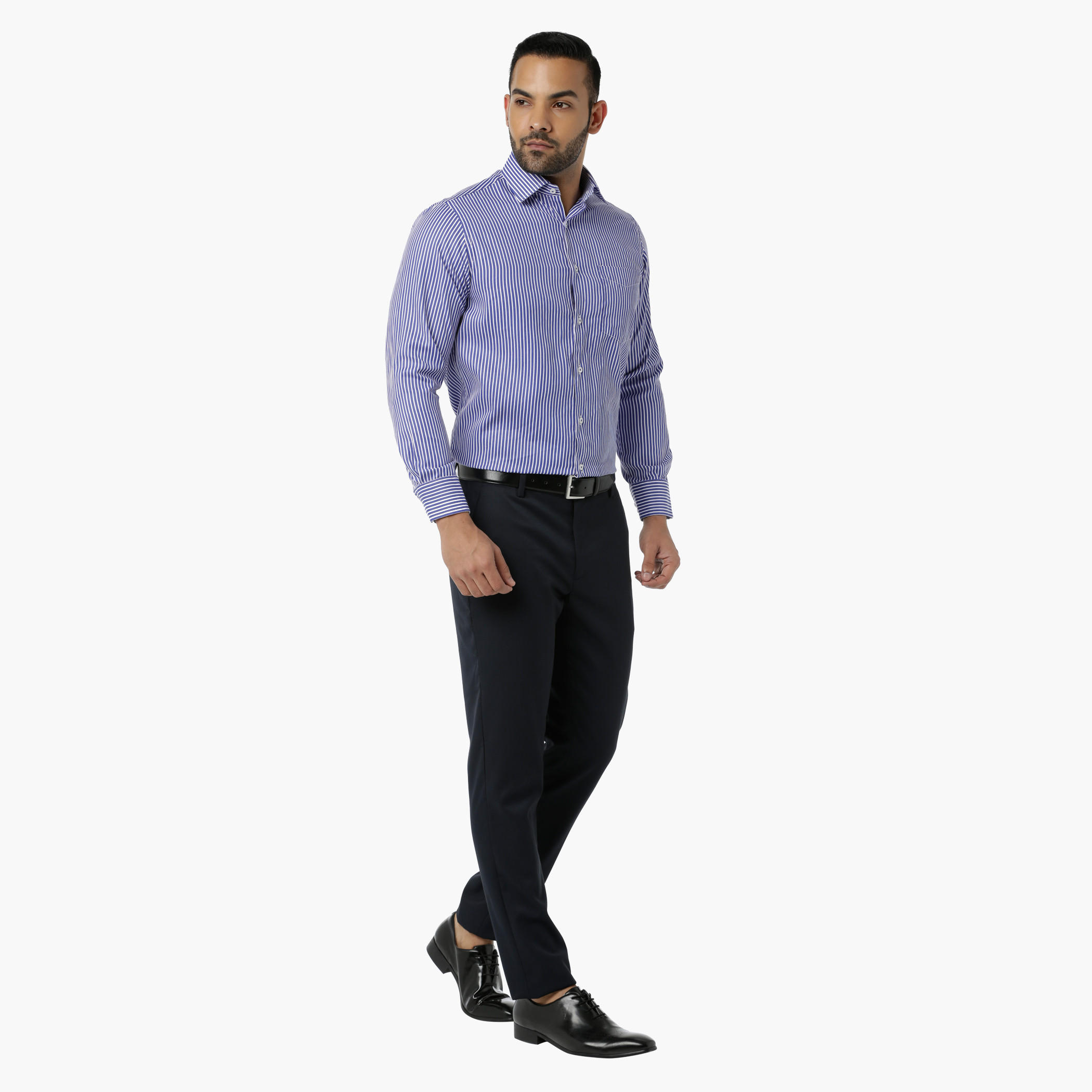 Striped Formal Shirt with Collar Neck in Regular Fit-men-clothing-shirts-image-5