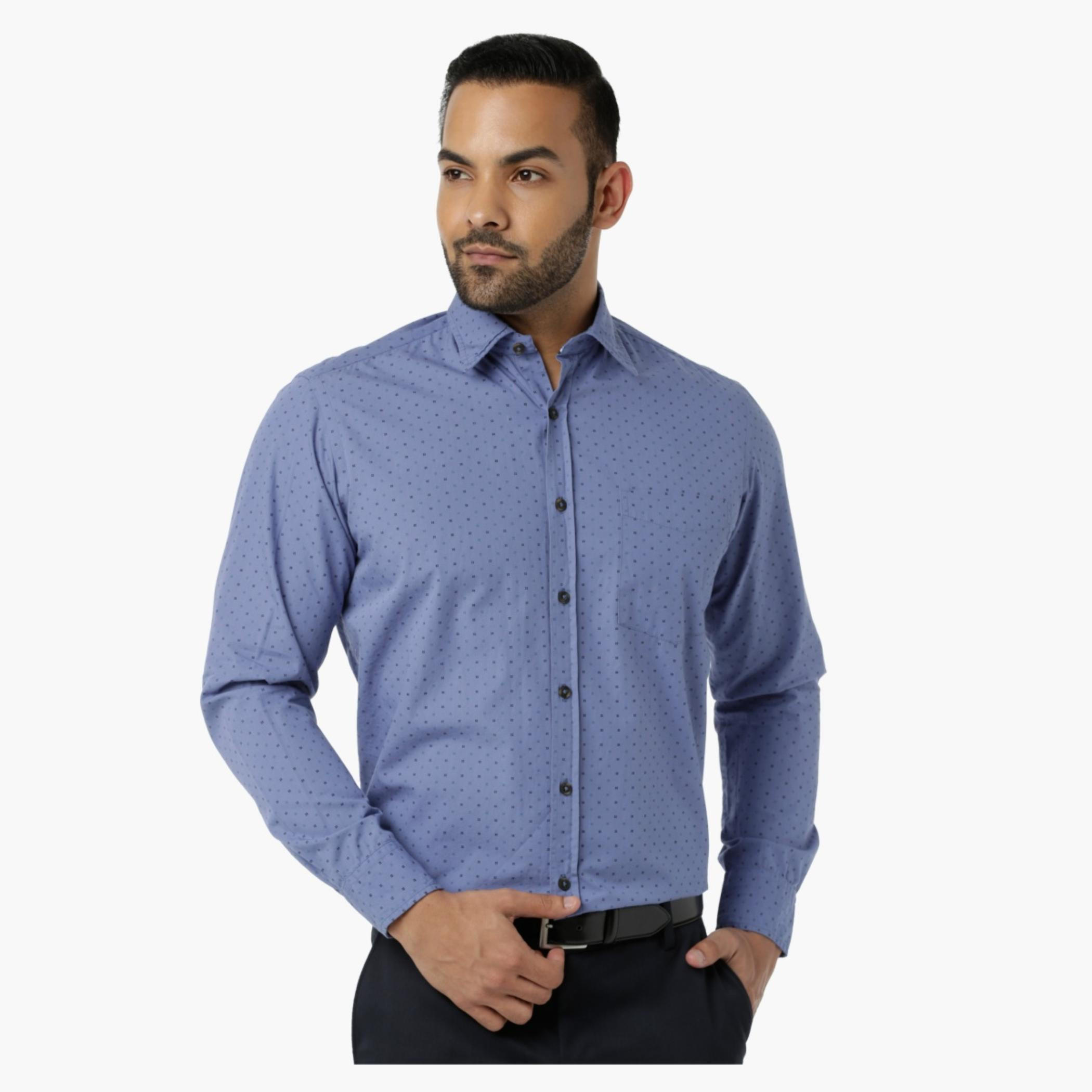 Printed Formal Shirt with Collar Neck in Regular Fit-men-clothing-shirts-image-1