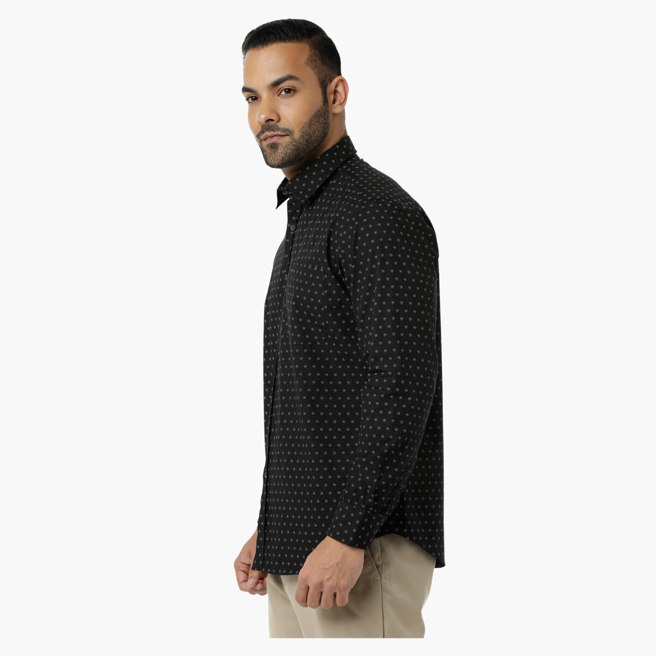 Printed Formal Shirt with Collar Neck in Regular Fit-men-clothing-shirts-image-3