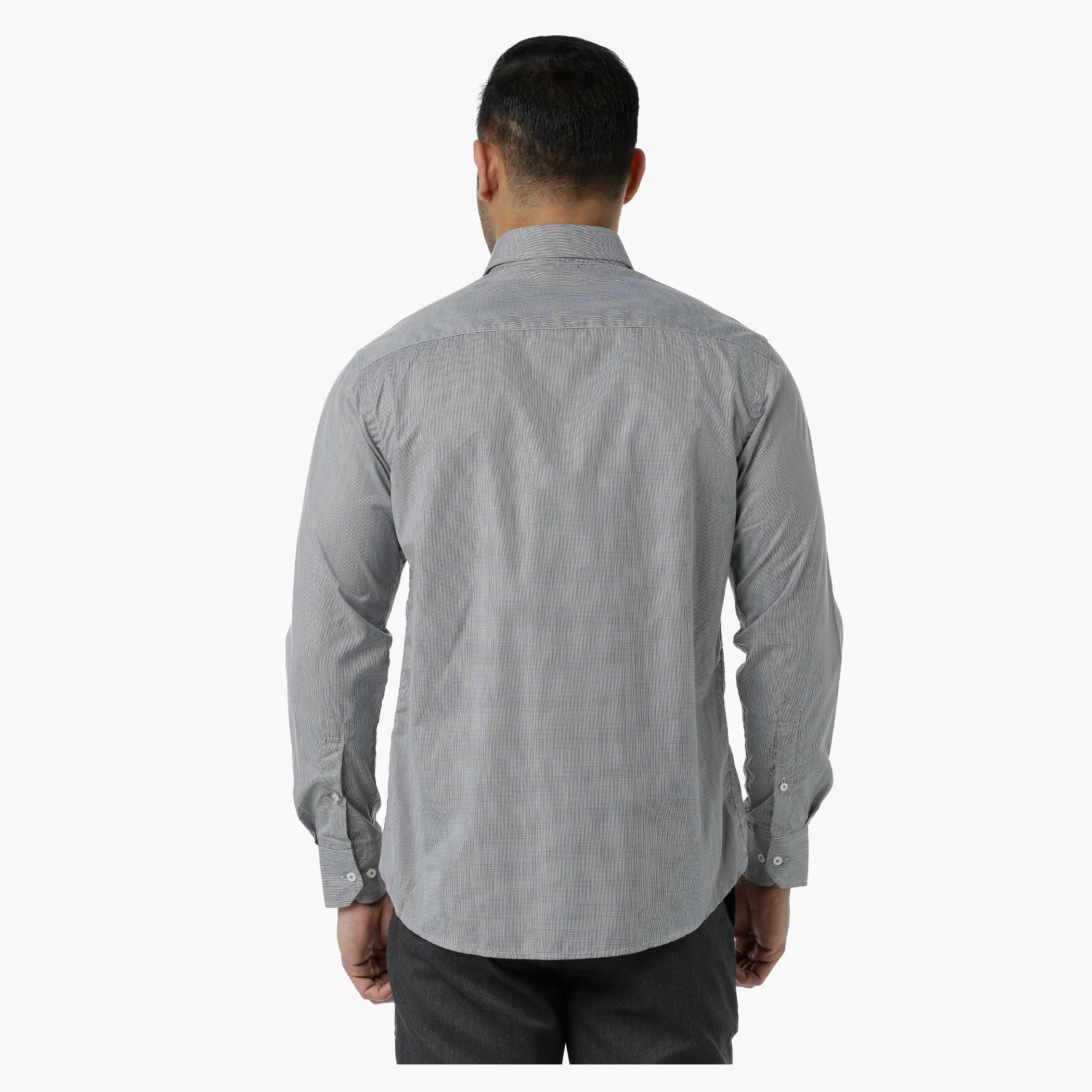 Chequered Formal Shirt with Collar Neck and Long Sleeves in Regular Fit-men-clothing-shirts-image-2