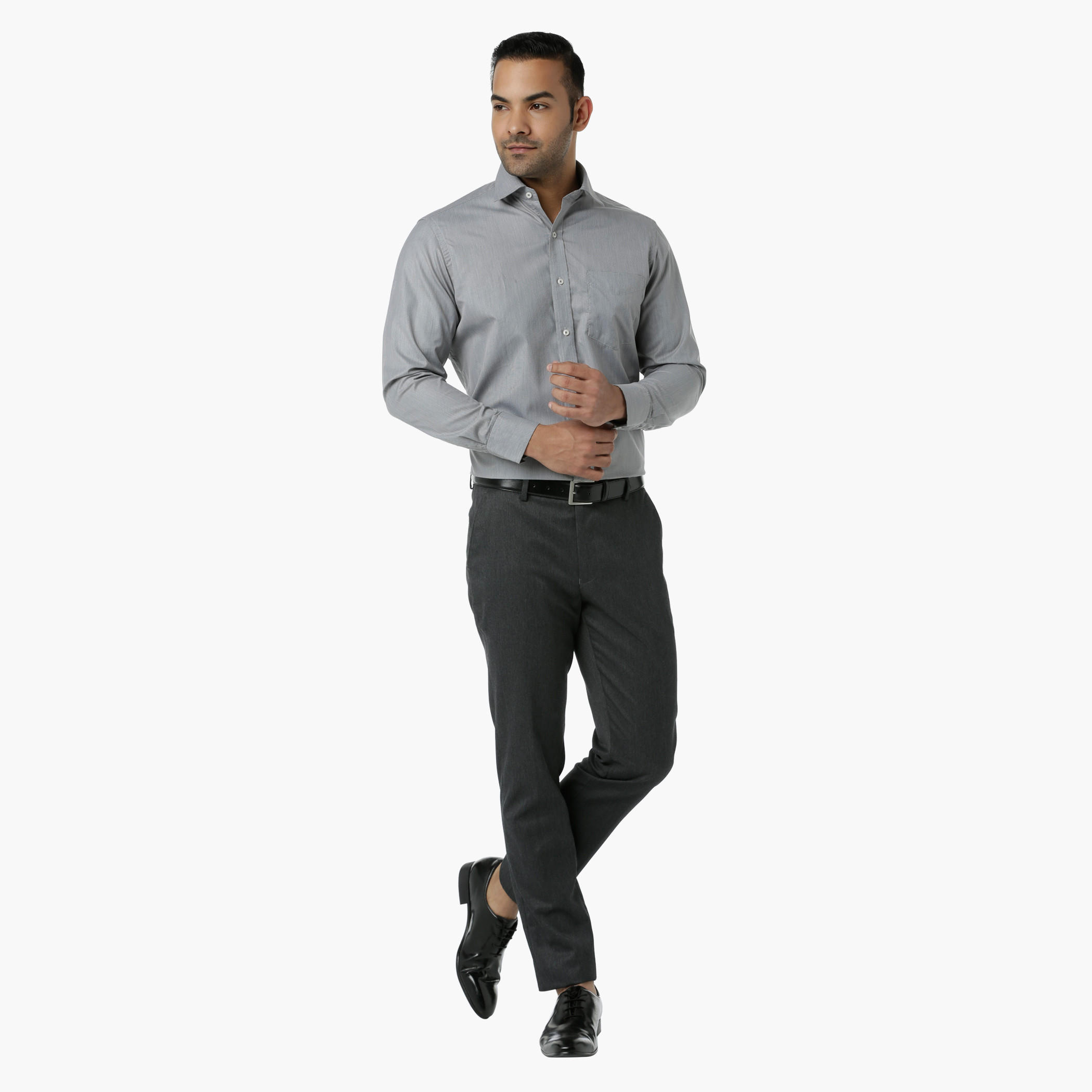 Chequered Formal Shirt with Collar Neck and Long Sleeves in Regular Fit-men-clothing-shirts-image-5