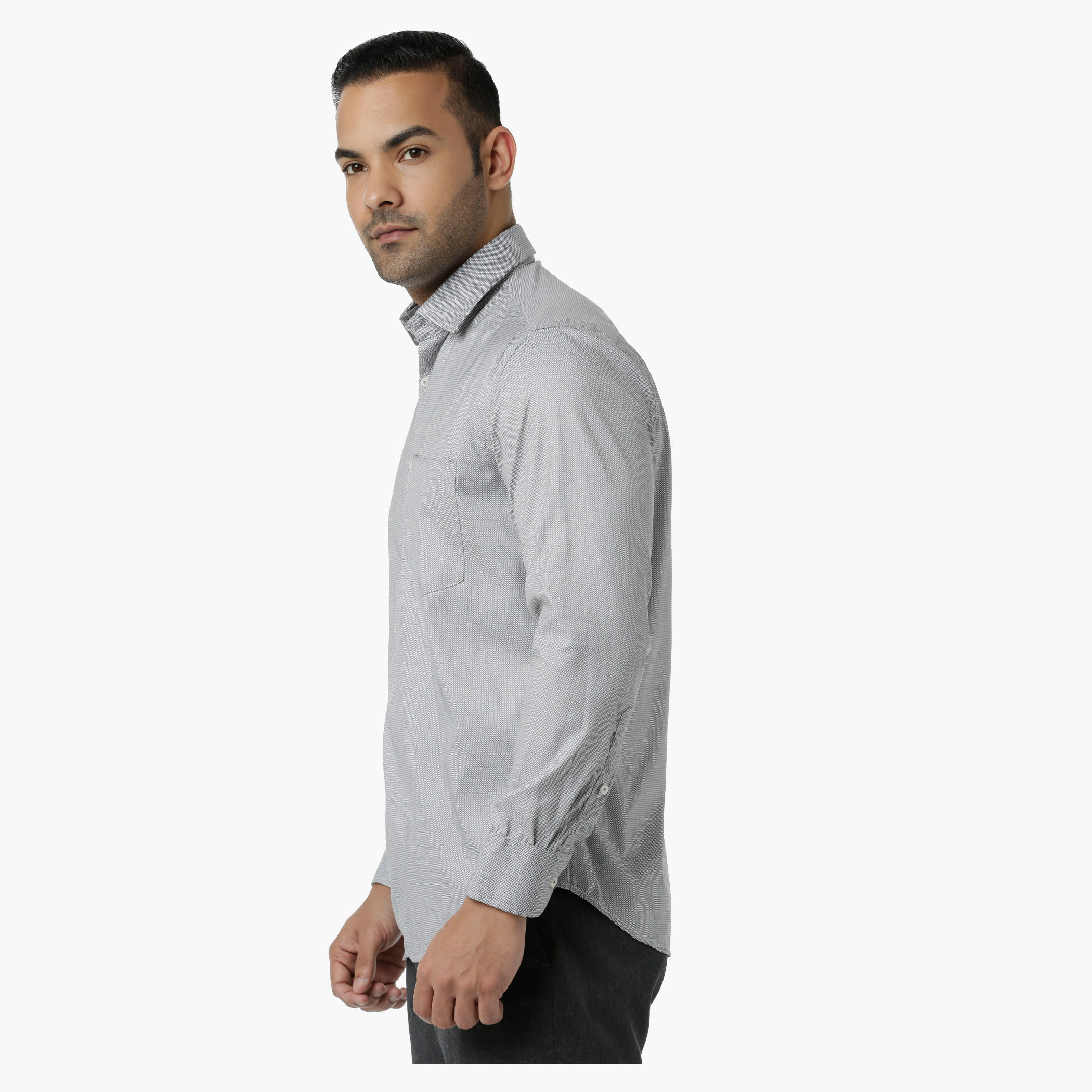 Formal Shirt with Collar Neck and Long Sleeves in Regular Fit-men-clothing-shirts-image-3