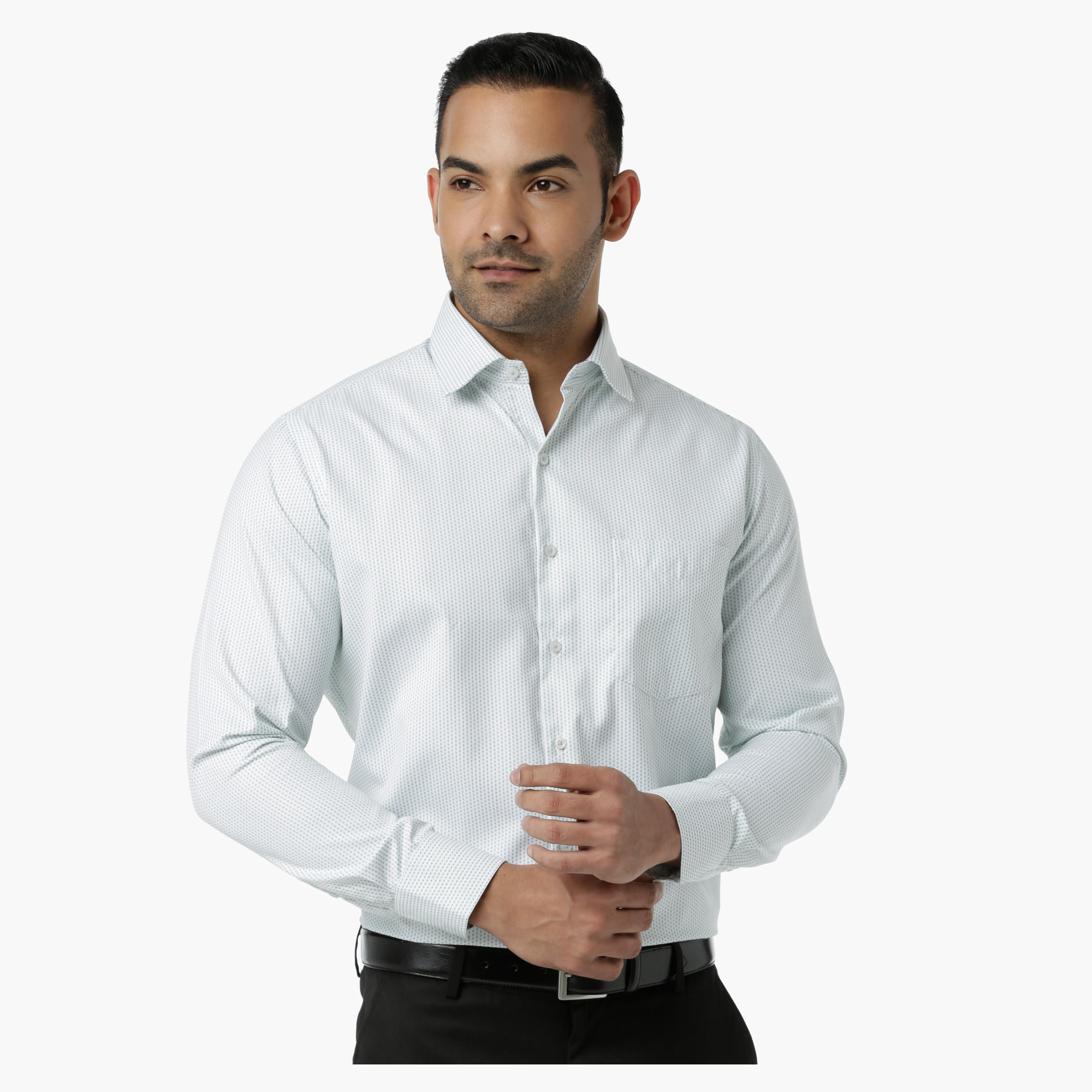 Formal Shirt with Collar Neck and Long Sleeves in Regular Fit-men-clothing-shirts-image-1