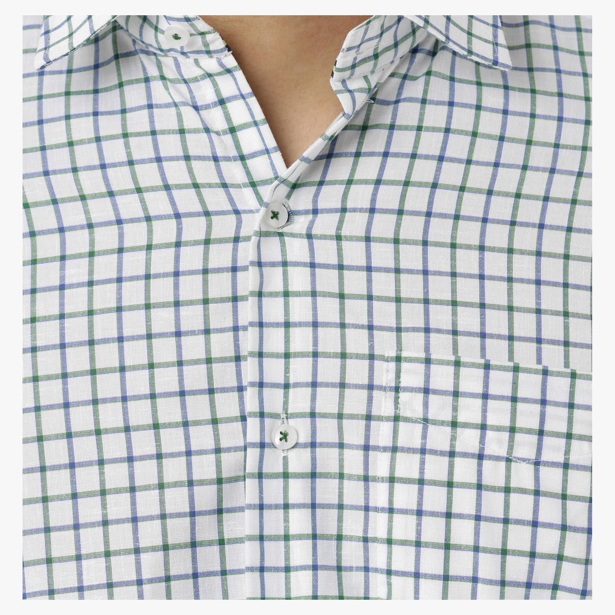 Chequered Casual Shirt with Collar Neck and Short Sleeves in Regular Fit-men-clothing-shirts-image-4