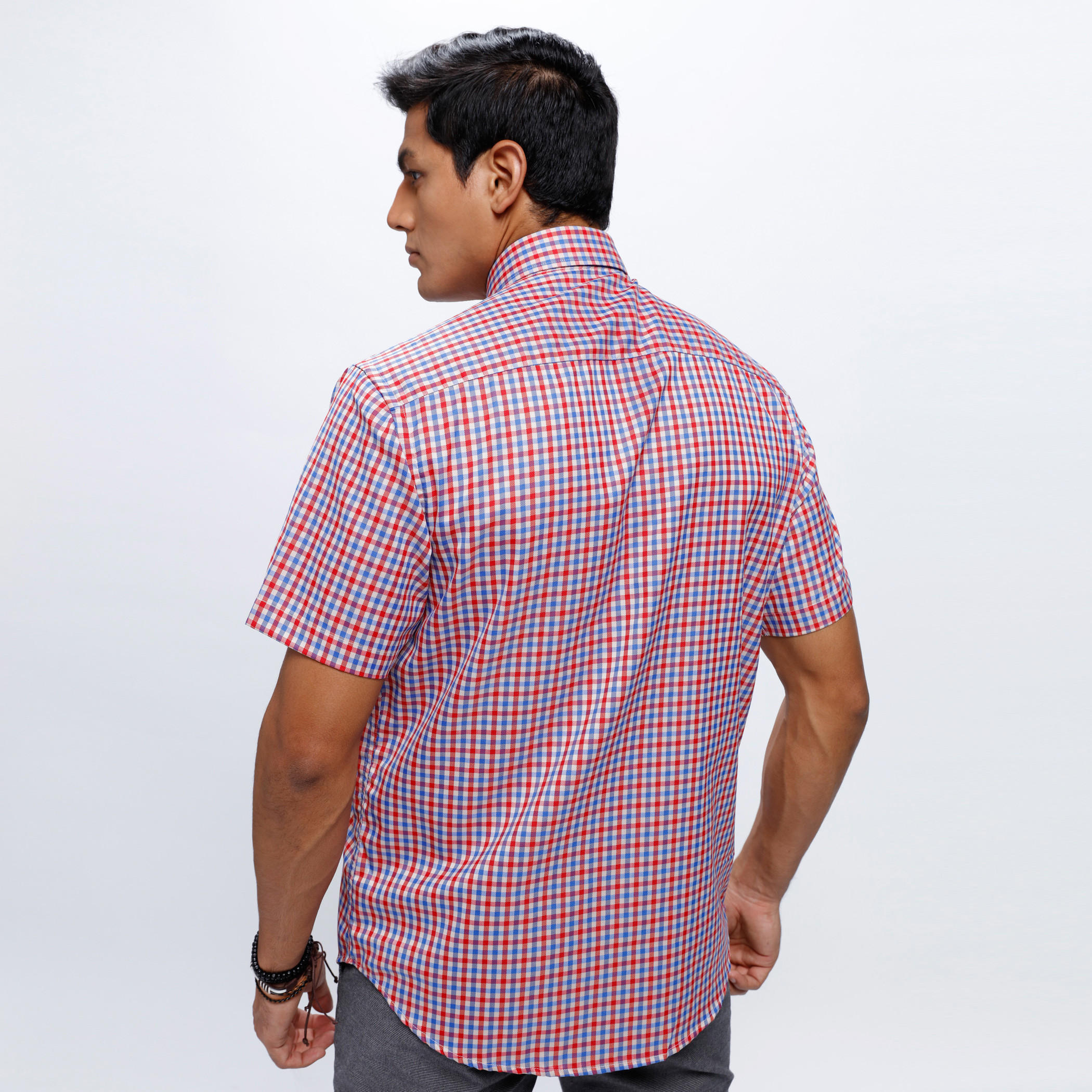 Chequered Shirt with Short Sleeves-men-clothing-shirts-image-4