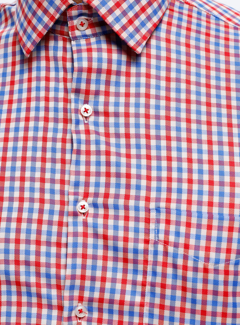 Chequered Shirt with Short Sleeves-men-clothing-shirts-image-2