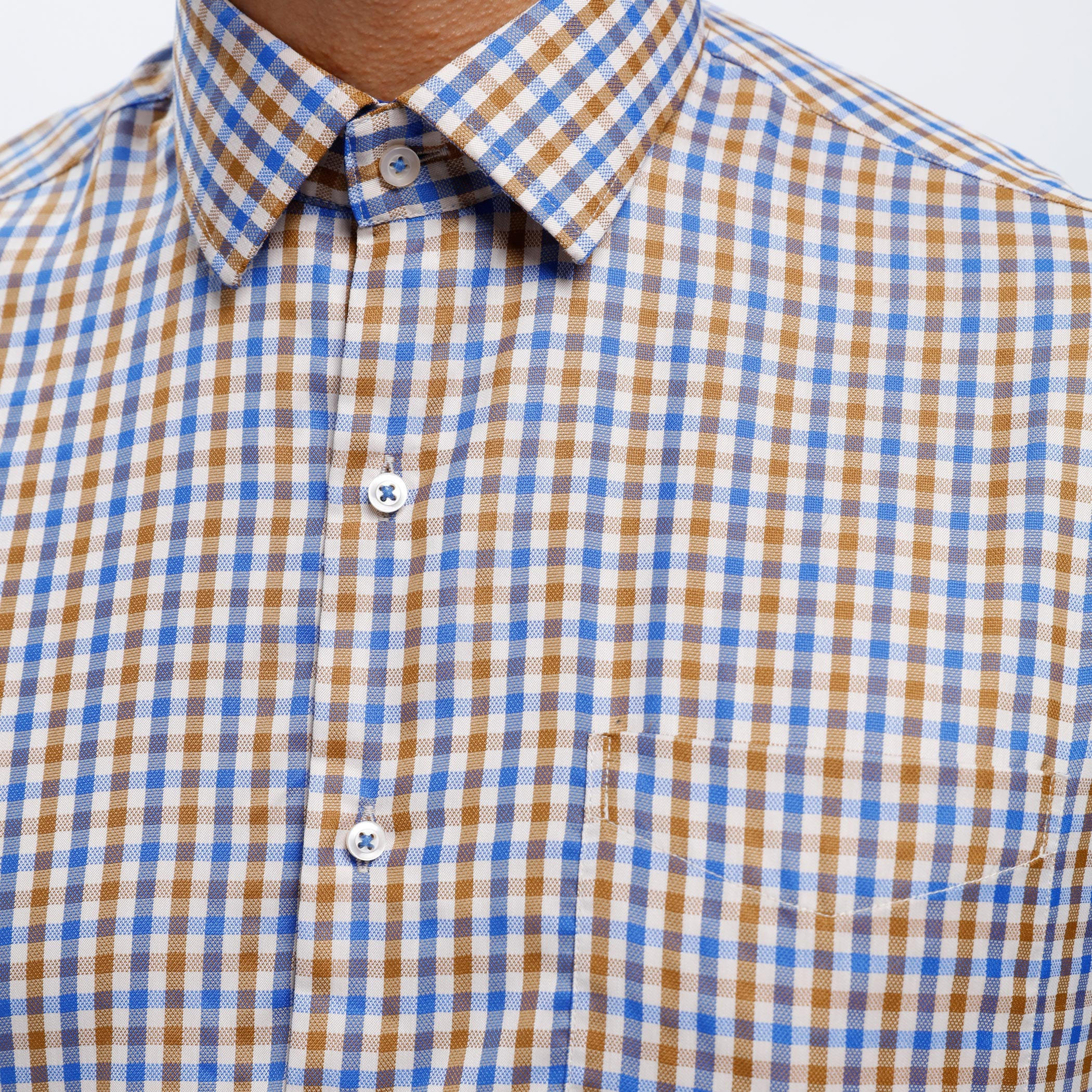 Checkered Shirt with Short Sleeves-men-clothing-shirts-image-2